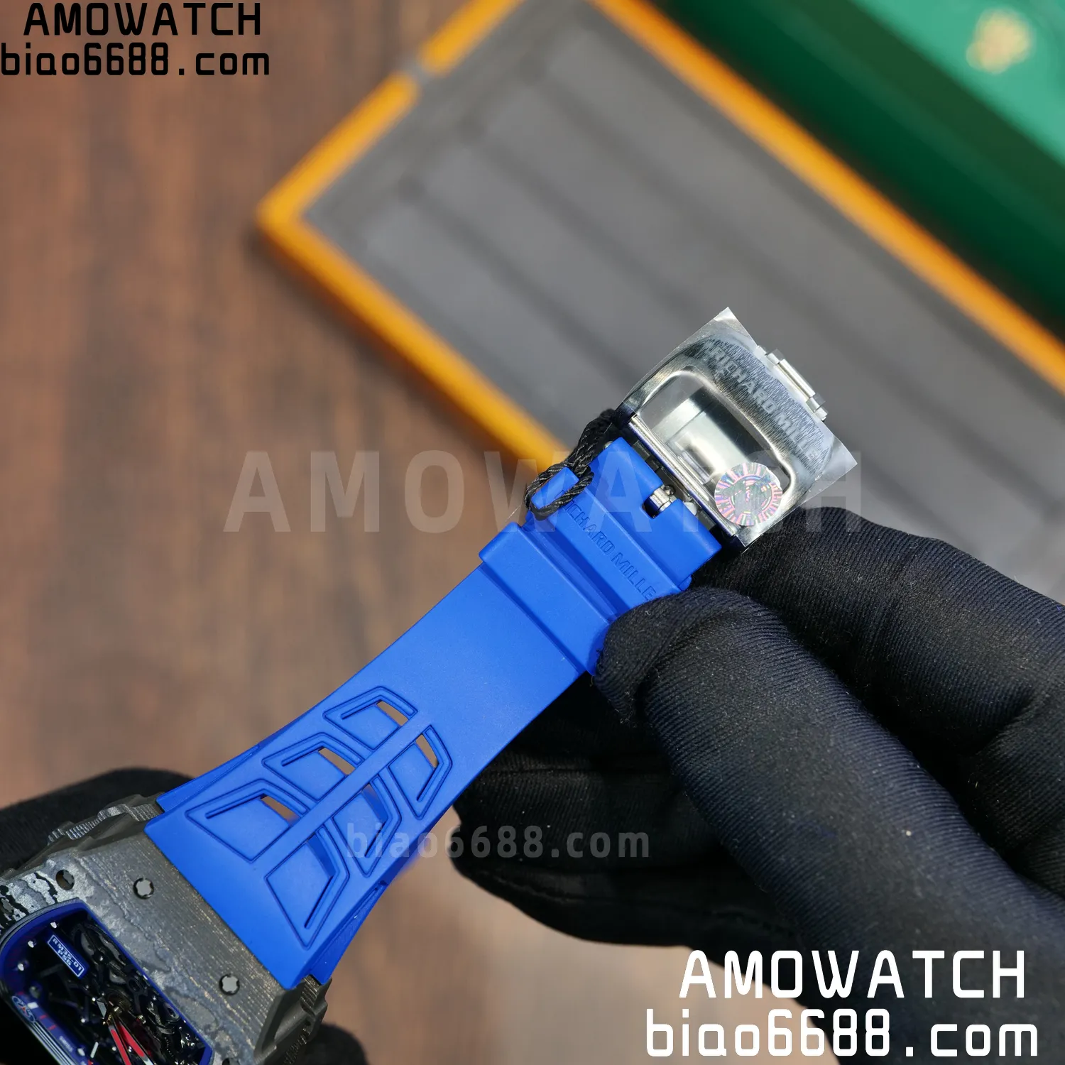 RICHARD MILLE RM035 RM35-01 Black Carbon ZF 1:1 Best Edition Blue Rubber Strap Clone RMUL3 62 30b8fee61403fdd AMO Watch
