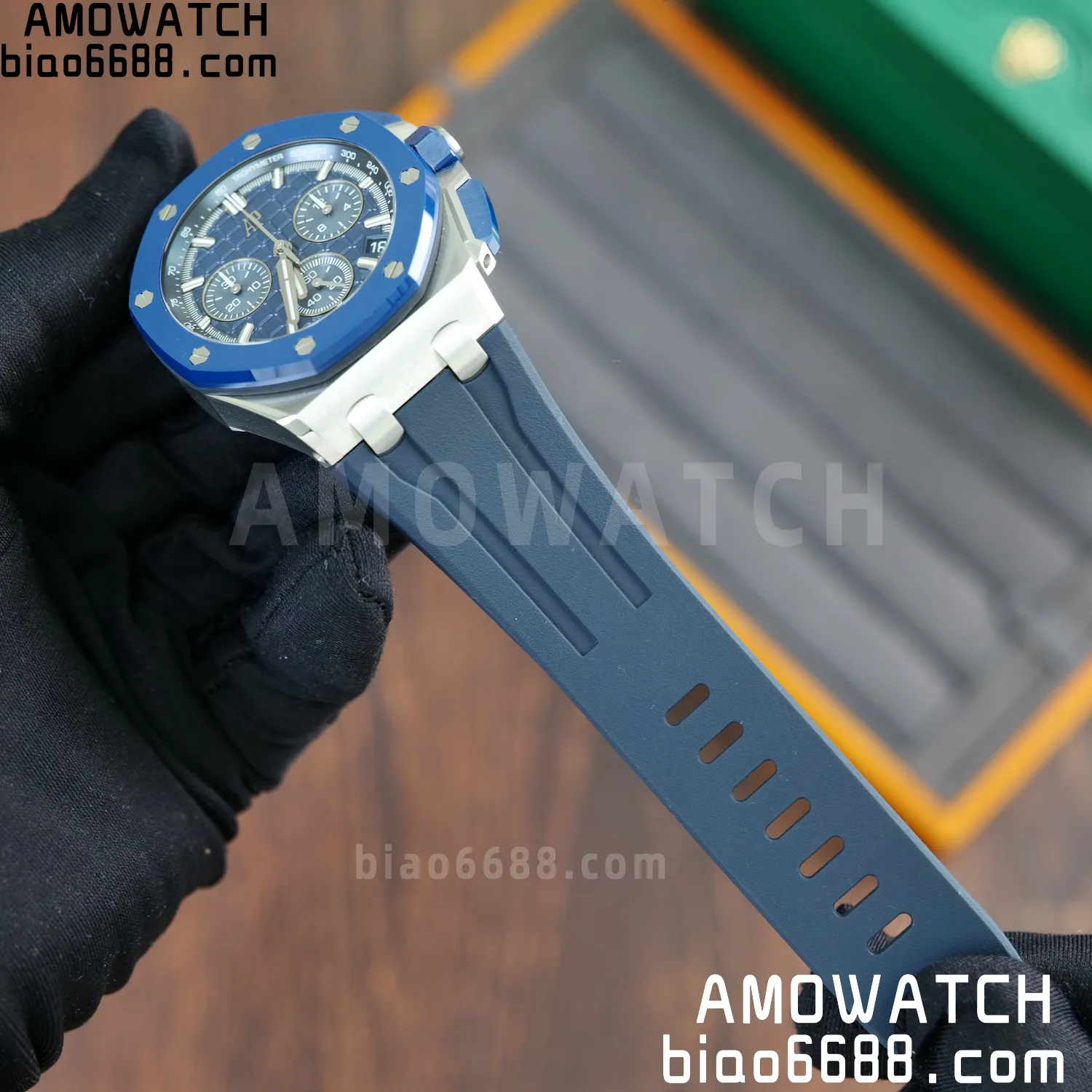 AP Royal Oak Offshore 43mm 26420so SS DDF 1:1 Best Edition Blue Dial on Blue Rubber Strap DD4401 Super Clone 68 374b48fcc0f1dc7 AMO Watch