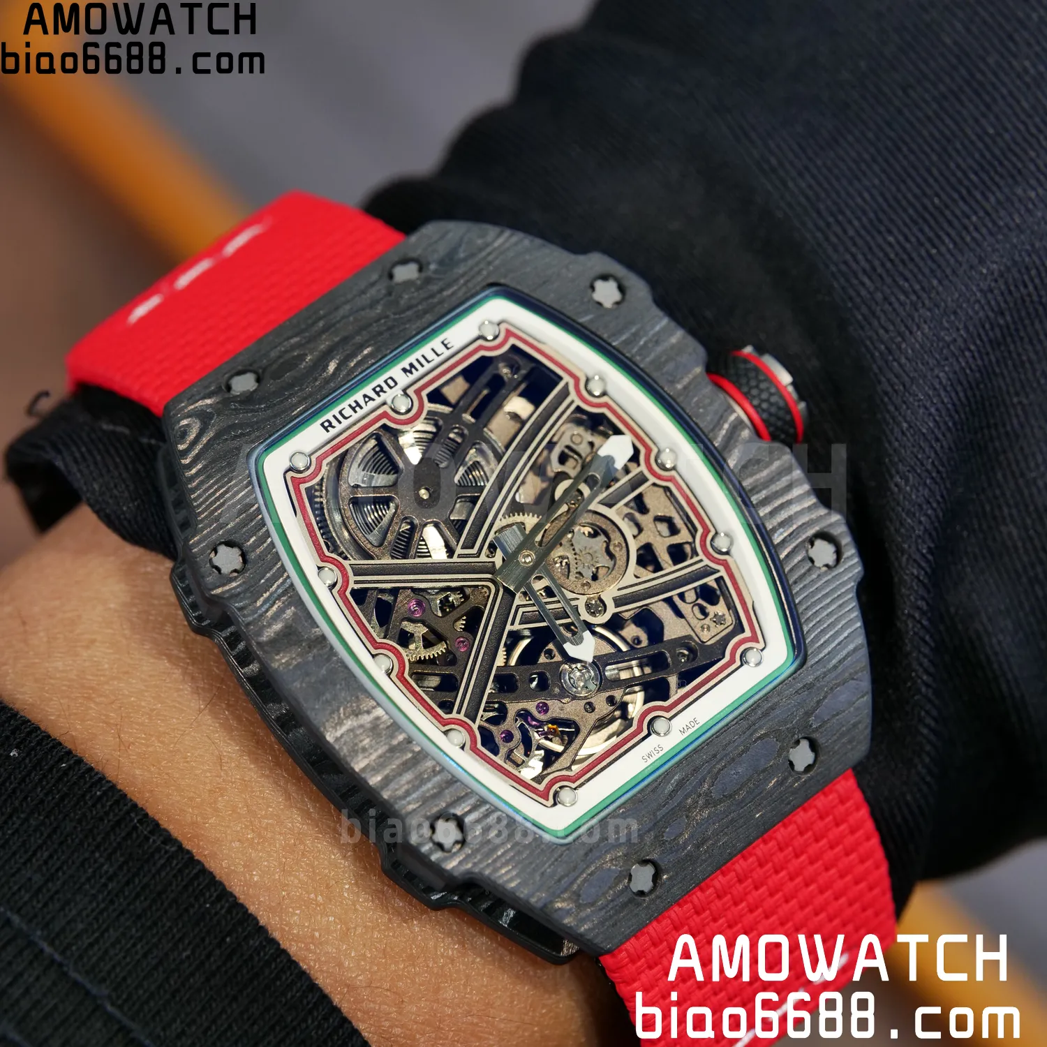 RICHARD MILLE RM67-02 Black NTPT Best Edition Italy Dial on Blue Nylon strap CRMA7 Clone V10 113 3a45d09c431cef8 阿默表行AmoWatch