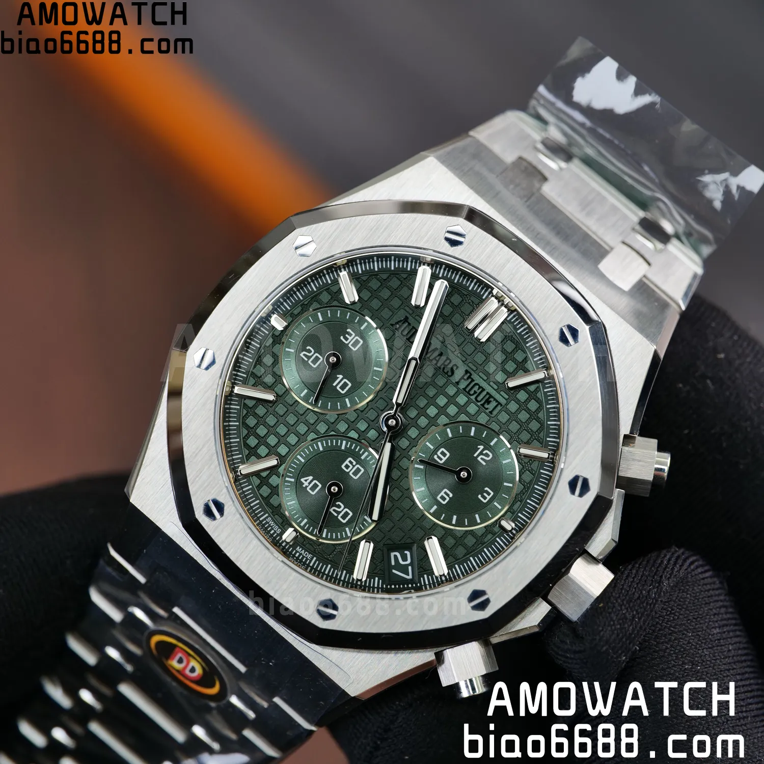 Royal Oak Chrono 26240 SS DDF 1:1 Best Edition Green Dial on SS Bracelet DD4401 Super Clone (50th Anniversary) 73 3ca37316437468b AMO Watch