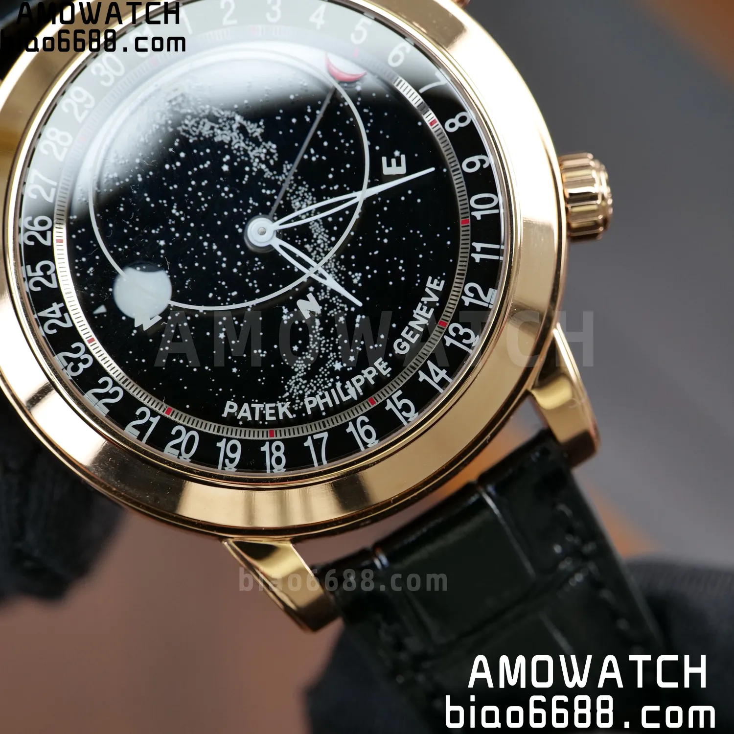 PP Grand Complications 6102P RG PPF 1:1 Best Edition Black Dial On Black Leather Strap Super Clone Asian 240 86 3d4a2b5449b10b5 AMO Watch