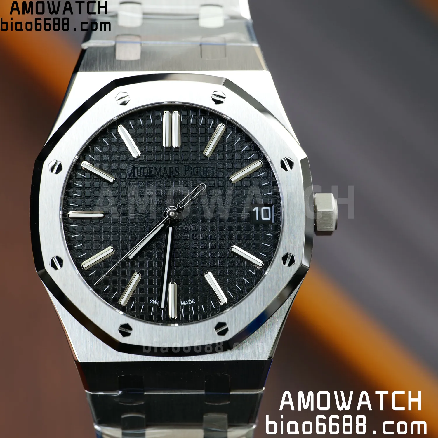 AP Royal Oak 41mm 15510ST SS APS Factory 1:1 Best Edition Black Dial on SS Bracelet SA4302 Super Clone (Free Sprung) 75 3de43ff78b81464 阿默表行AmoWatch