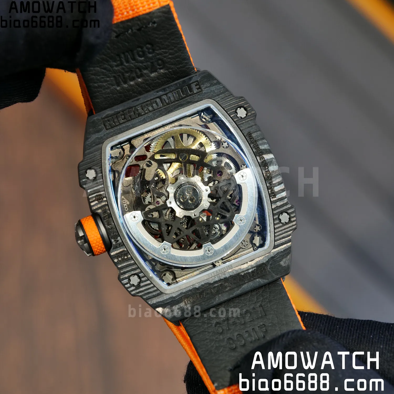 RICHARD MILLE RM67-02 Black NTPT Best Edition McLaren Dial on Orange Nylon strap CRMA7 Clone V10 101 3fbce9ed497b18a 阿默表行AmoWatch