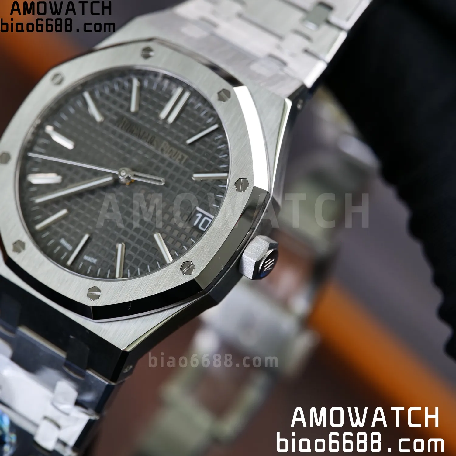 AP Royal Oak 41mm 15510ST SS APS Factory 1:1 Best Edition Black Dial on SS Bracelet SA4302 Super Clone (Free Sprung) 81 4184b1de53d0338 阿默表行AmoWatch
