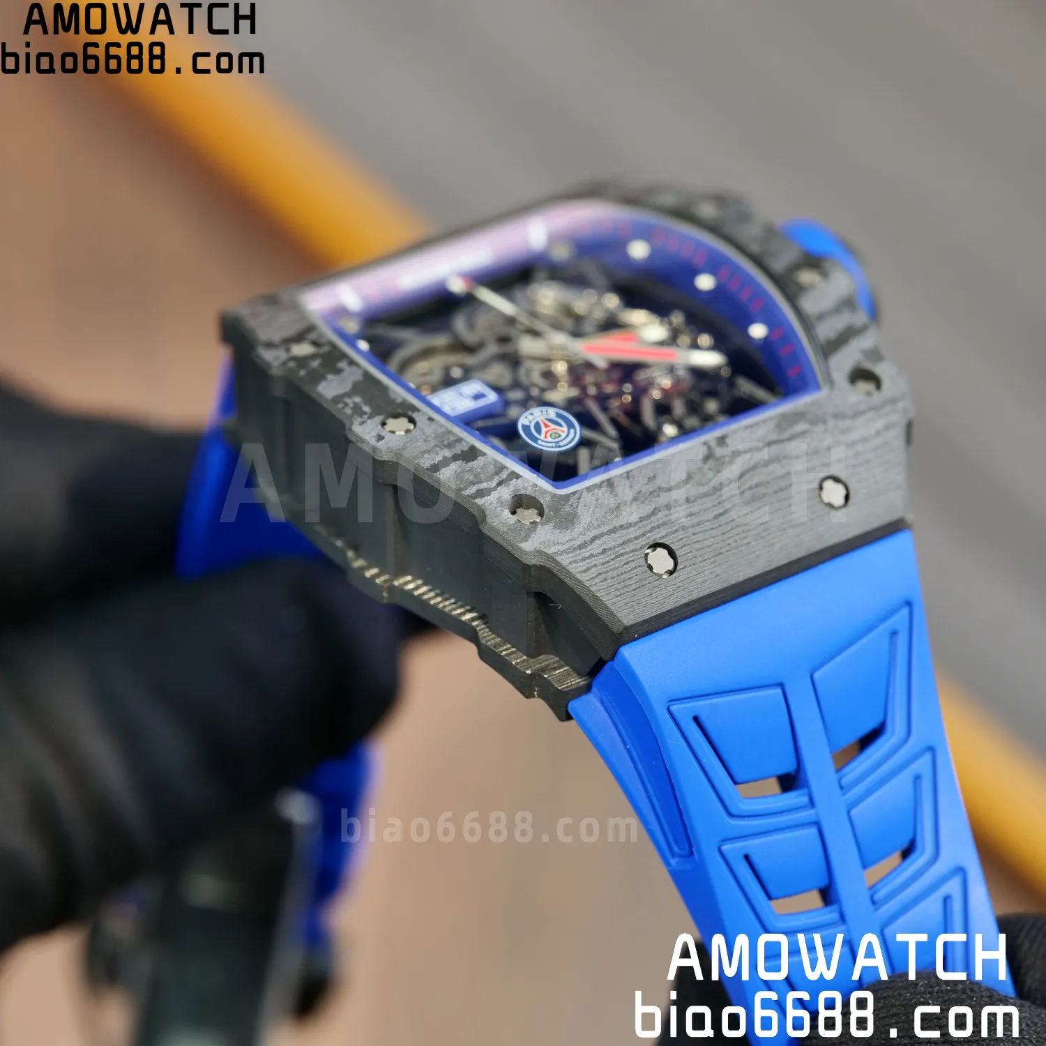 RICHARD MILLE RM035 RM35-01 Black Carbon ZF 1:1 Best Edition Blue Rubber Strap Clone RMUL3 67 41f68f3f2f5d1e0 AMO Watch