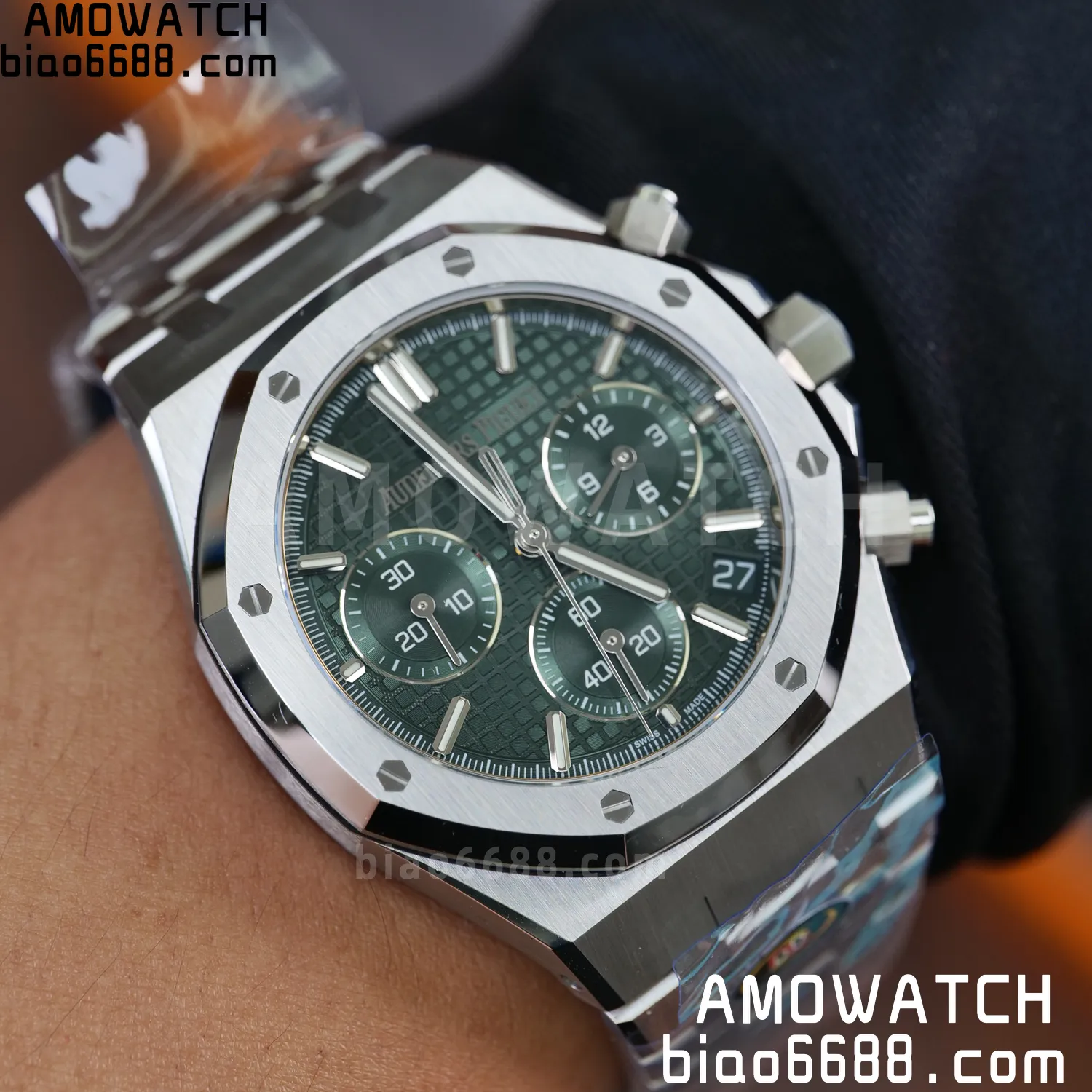 Royal Oak Chrono 26240 SS DDF 1:1 Best Edition Green Dial on SS Bracelet DD4401 Super Clone (50th Anniversary) 85 424d404e8179e61 AMO Watch