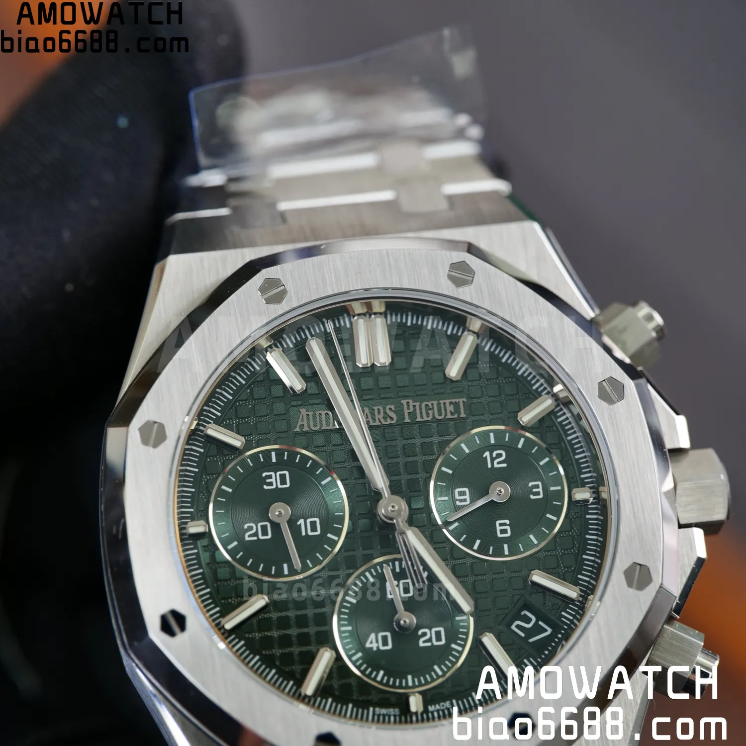 Royal Oak Chrono 26240 SS DDF 1:1 Best Edition Green Dial on SS Bracelet DD4401 Super Clone (50th Anniversary) 78 43326920ab8c756 AMO Watch