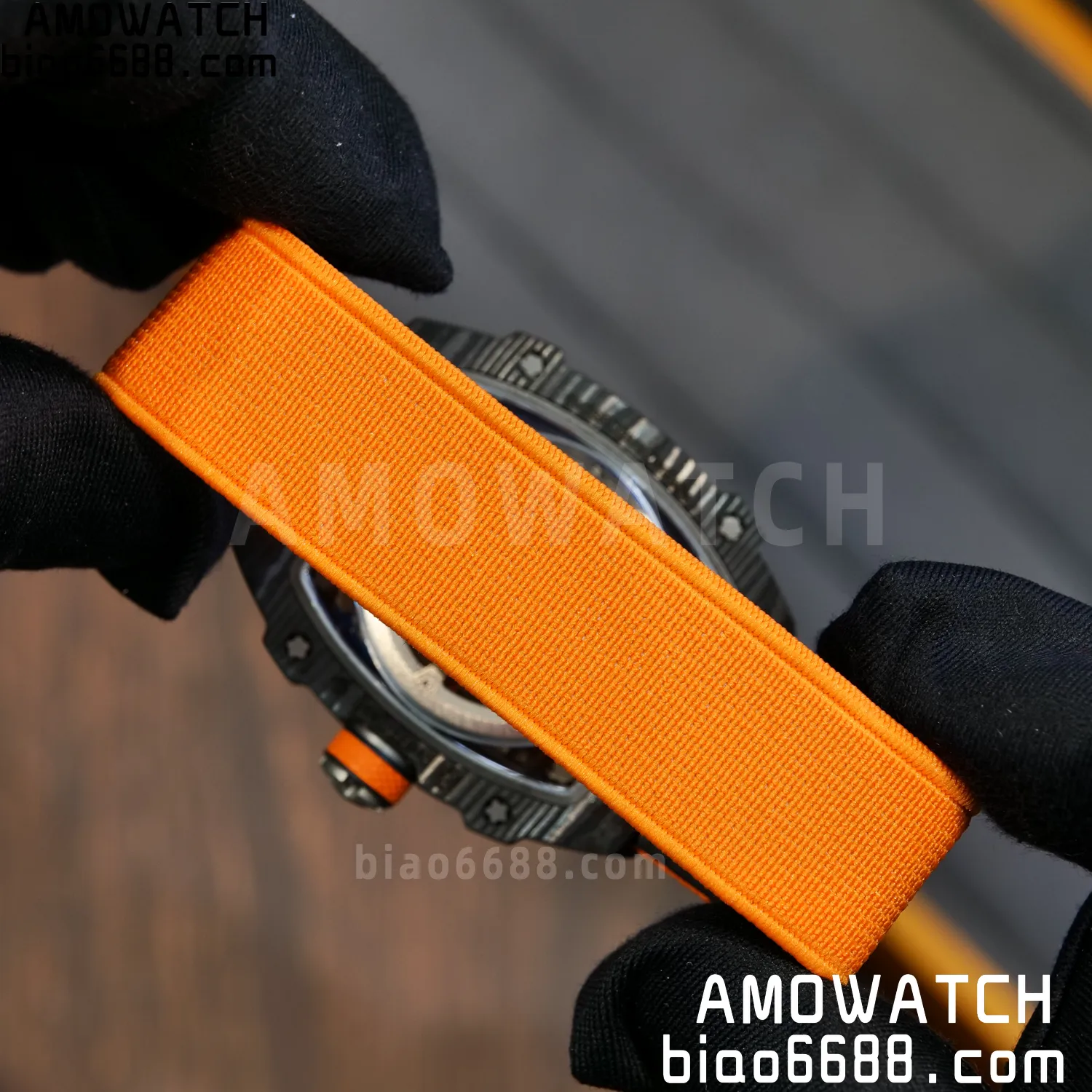 RICHARD MILLE RM67-02 Black NTPT Best Edition McLaren Dial on Orange Nylon strap CRMA7 Clone V10 99 43cfcd807bbde0a 阿默表行AmoWatch