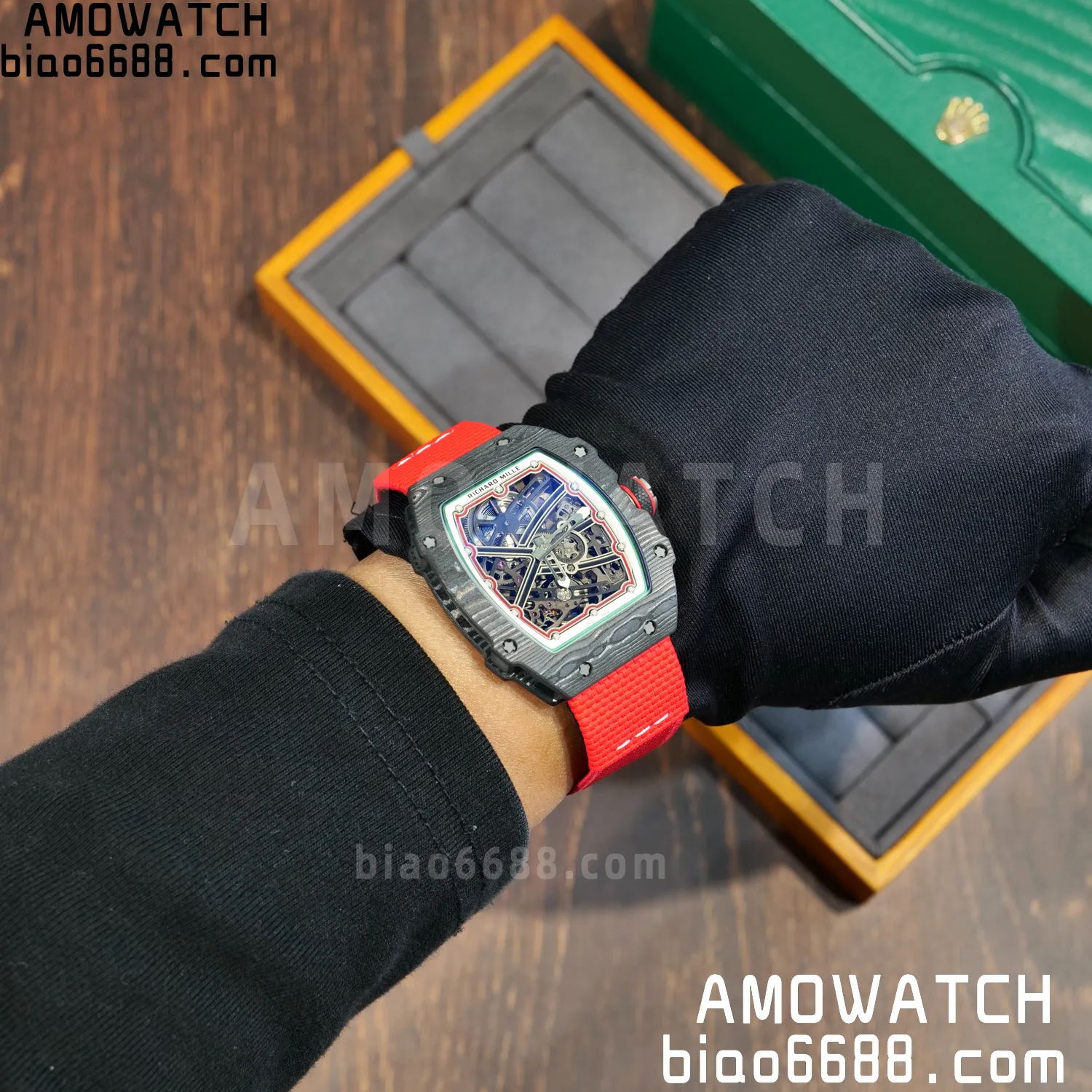 RICHARD MILLE RM67-02 Black NTPT Best Edition Italy Dial on Blue Nylon strap CRMA7 Clone V10 108 43dc97c7c42e600 阿默表行AmoWatch