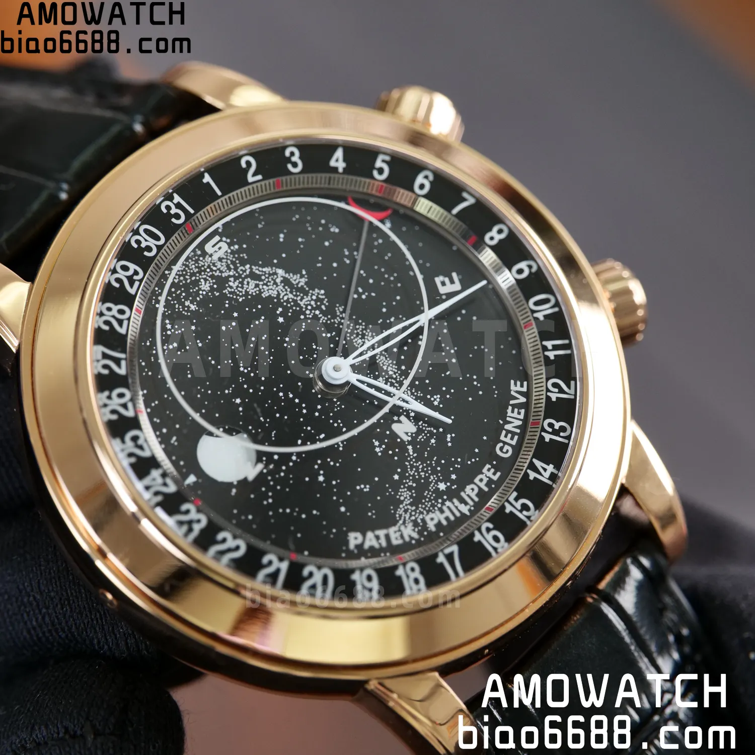 PP Grand Complications 6102P RG PPF 1:1 Best Edition Black Dial On Black Leather Strap Super Clone Asian 240 88 49764811e34e0b3 AMO Watch