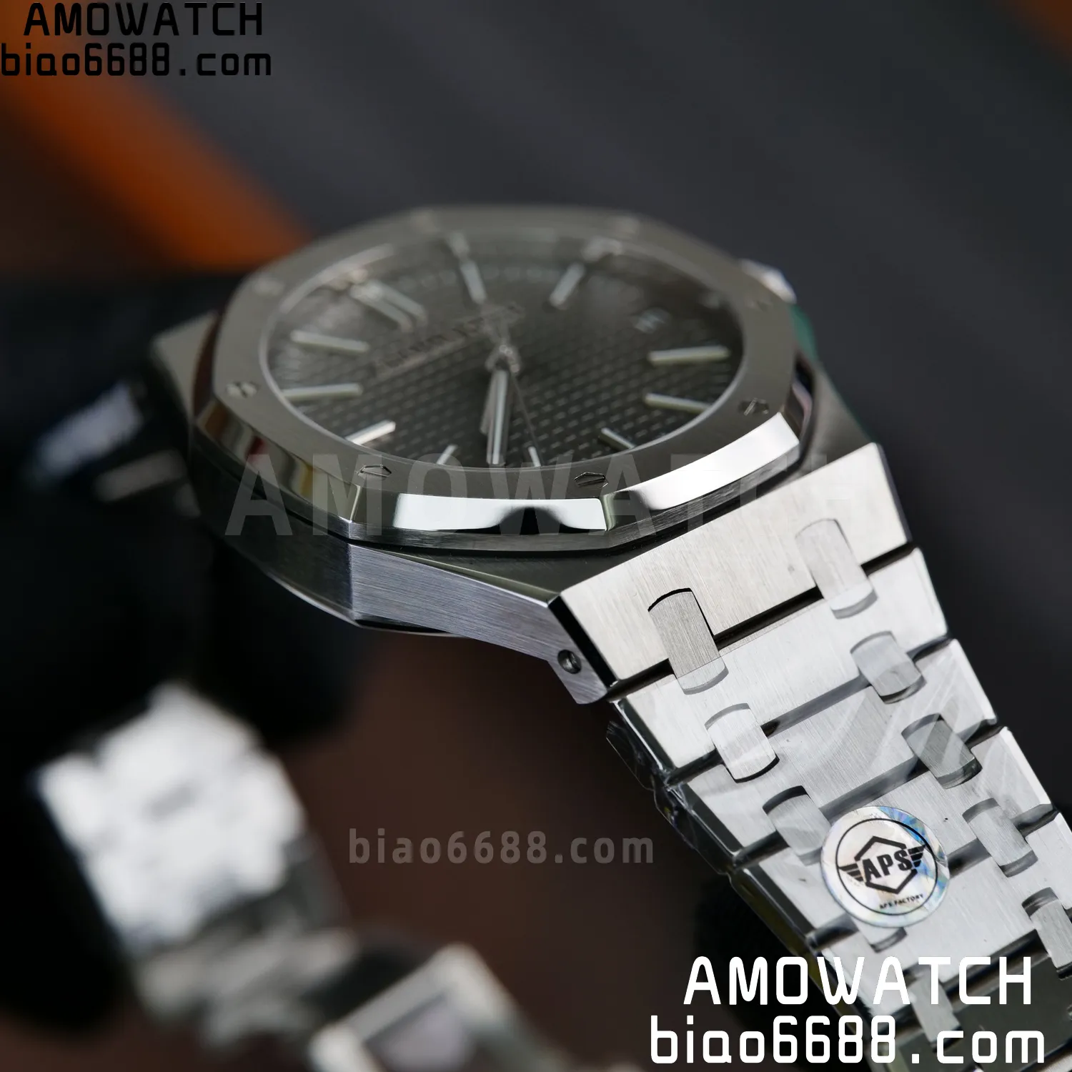 AP Royal Oak 41mm 15510ST SS APS Factory 1:1 Best Edition Black Dial on SS Bracelet SA4302 Super Clone (Free Sprung) 79 4b63c58cf84bbed 阿默表行AmoWatch
