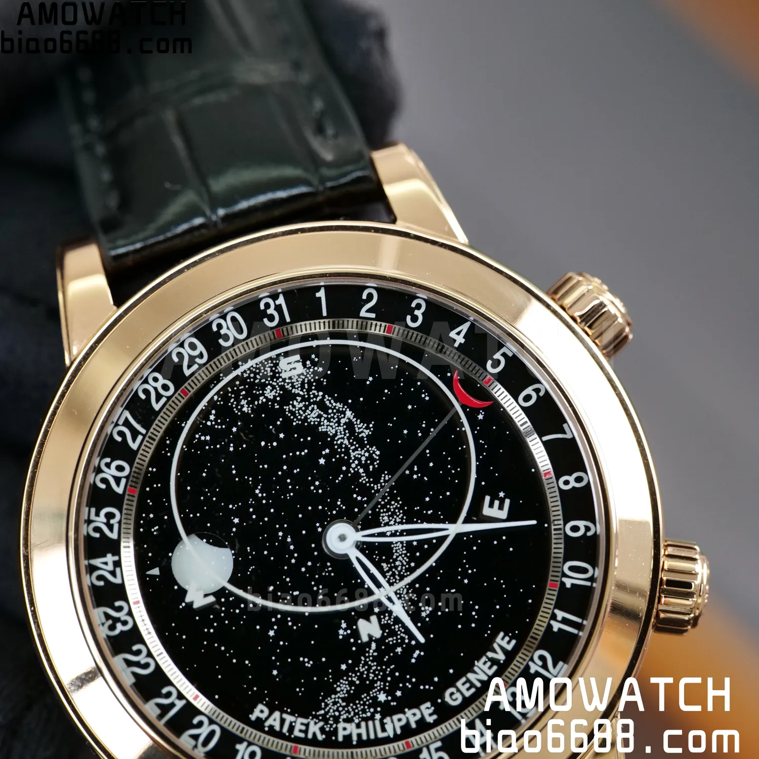 PP Grand Complications 6102P RG PPF 1:1 Best Edition Black Dial On Black Leather Strap Super Clone Asian 240 87 503c9d975564967 AMO Watch