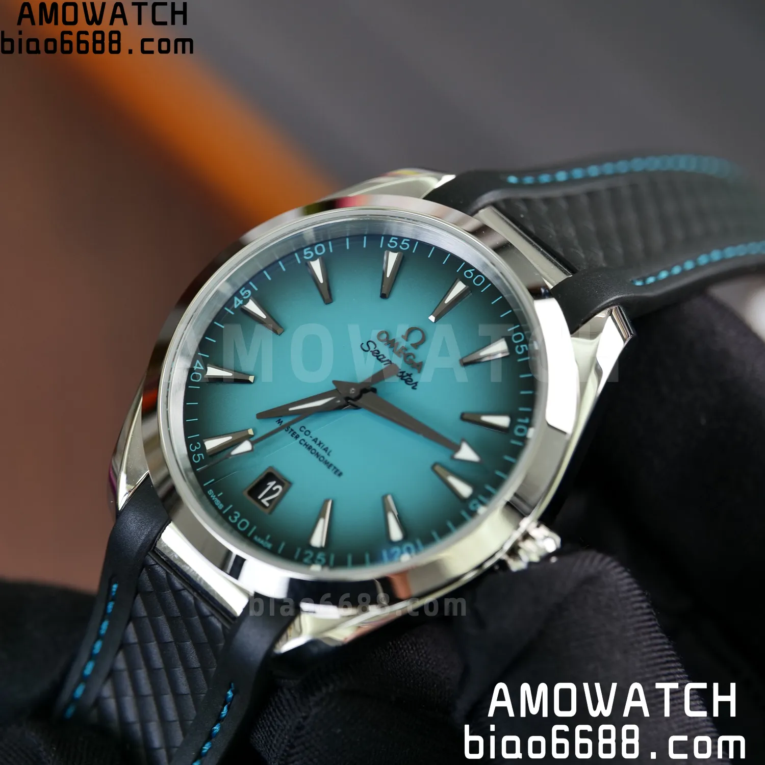 OMEGA Aqua Terra 150M 38mm VSF 1:1 Best Edition Turquoise Dial on Black Rubber Strap VS8800 Super Clone 66 50495f0a0448855 AMO Watch