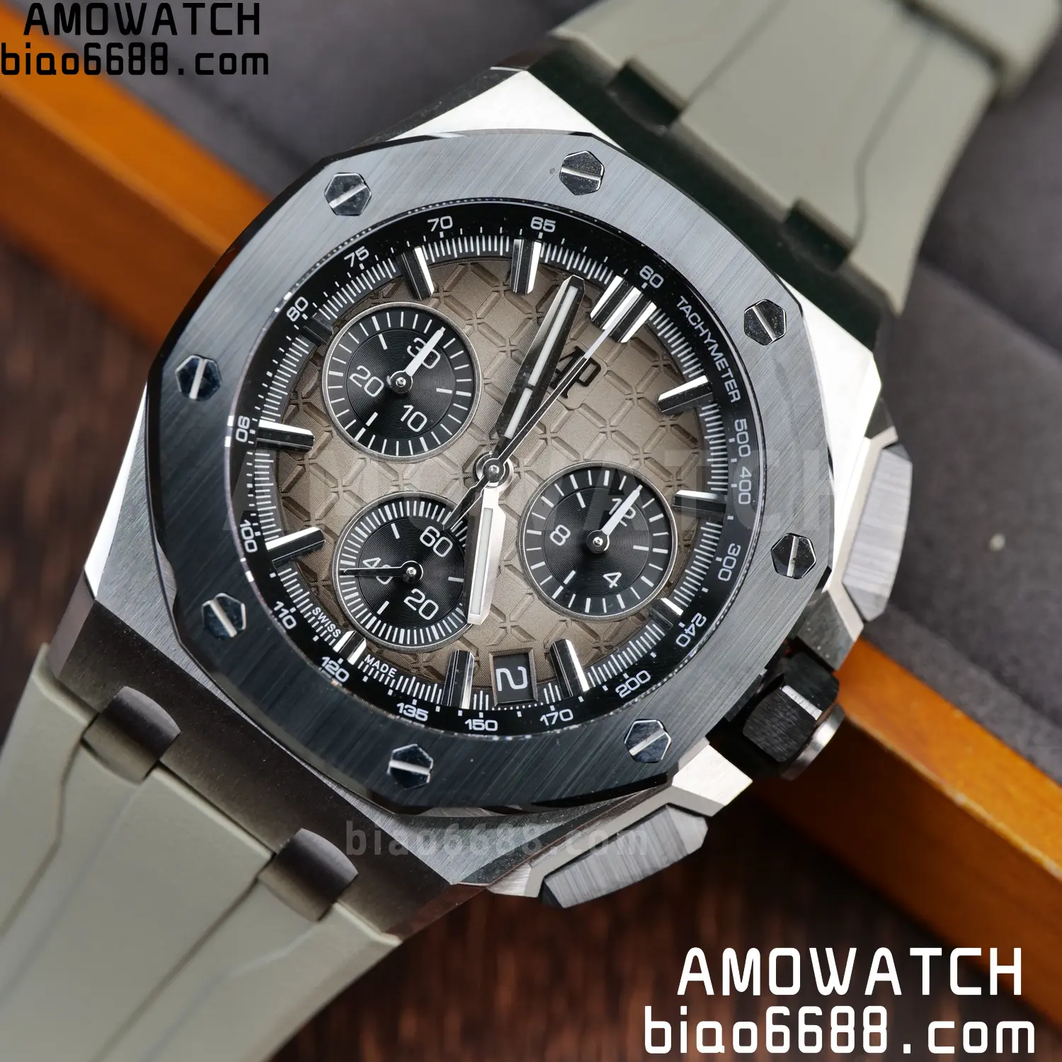 AP Royal Oak Offshore 43mm 26420so SS DDF 1:1 Best Edition Smoked Dial on Gray Rubber Strap DD4401 Super Clone 94 508e4780bc01c37 阿默表行AmoWatch