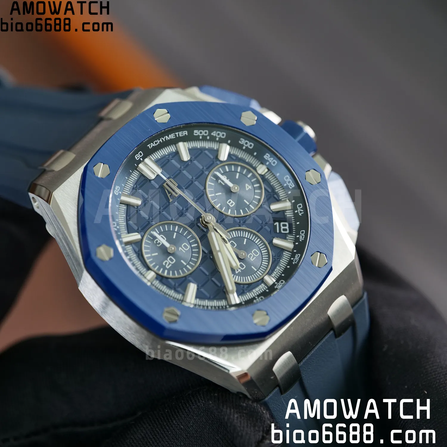 AP Royal Oak Offshore 43mm 26420so SS DDF 1:1 Best Edition Blue Dial on Blue Rubber Strap DD4401 Super Clone 75 532377ab2b3b2ea AMO Watch