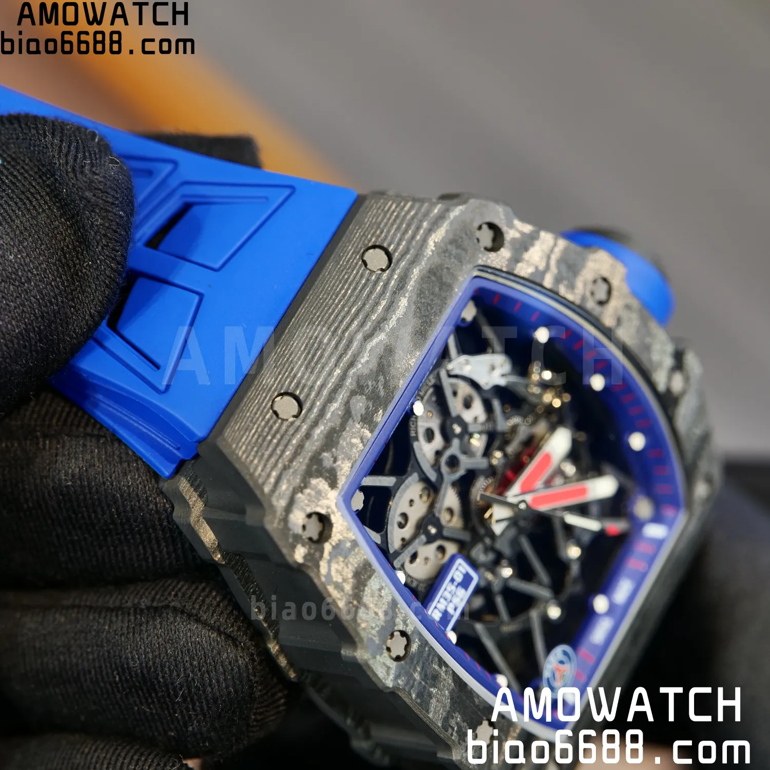 RICHARD MILLE RM035 RM35-01 Black Carbon ZF 1:1 Best Edition Blue Rubber Strap Clone RMUL3 72 56741471b7d2ae1 AMO Watch