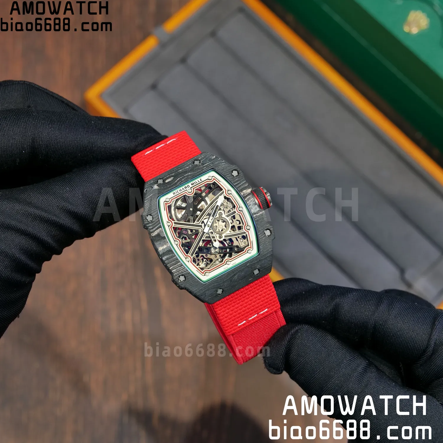 RICHARD MILLE RM67-02 Black NTPT Best Edition Italy Dial on Blue Nylon strap CRMA7 Clone V10 81 58e5a8834cb86e3 阿默表行AmoWatch