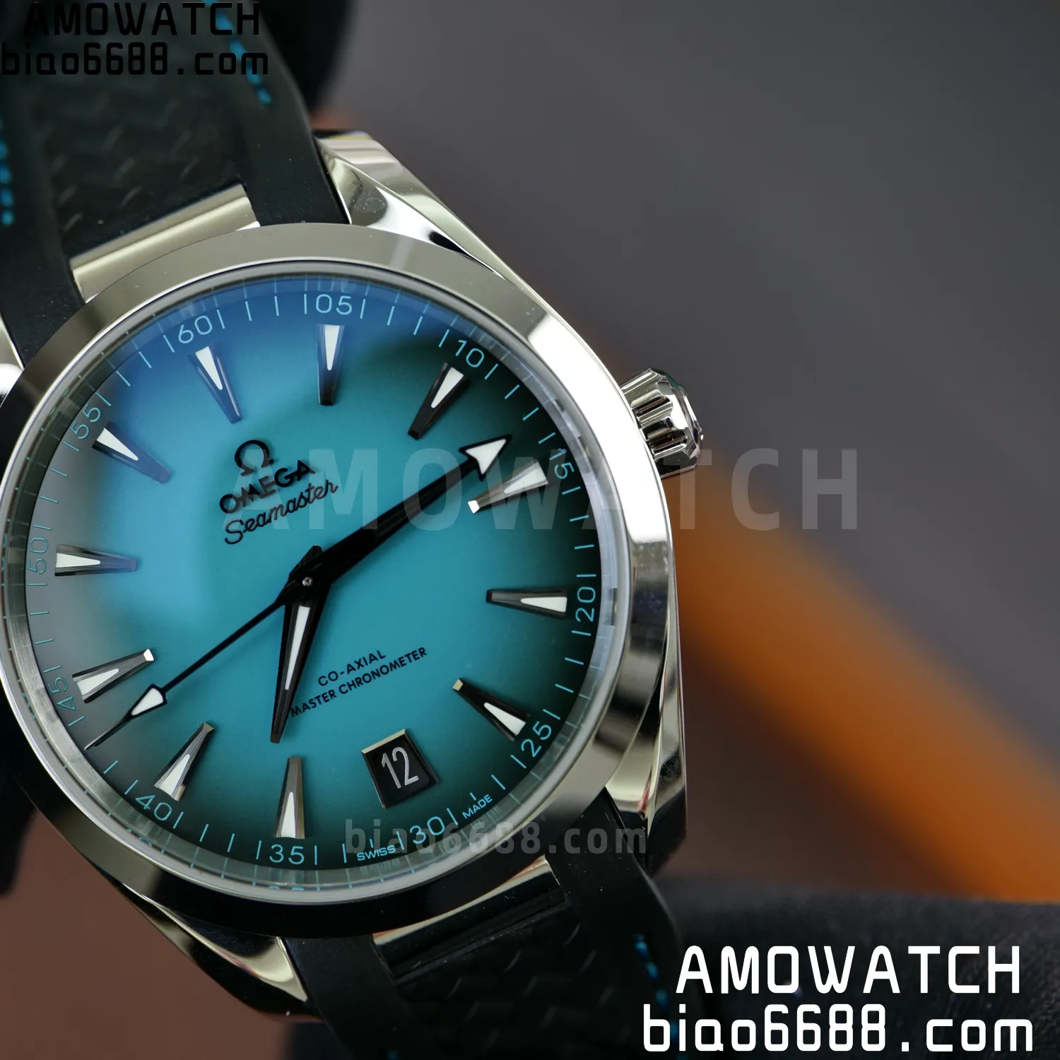 OMEGA Aqua Terra 150M 38mm VSF 1:1 Best Edition Turquoise Dial on Black Rubber Strap VS8800 Super Clone 68 5b5929577575179 AMO Watch