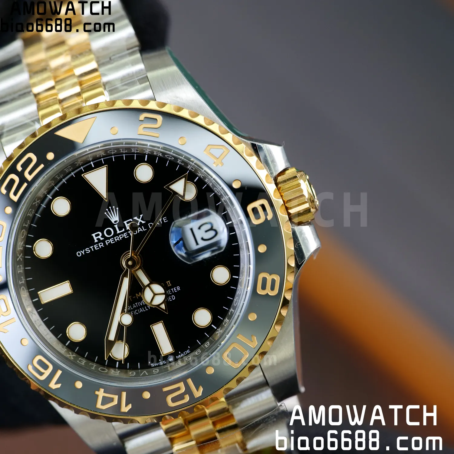 Rolex GMT-Master II 126713 GRNR ARF 1:1 Best Edition on Black Dial SS/YG Bracelet Super Clone DD3285 70 5c9159727c43e9a 阿默表行AmoWatch