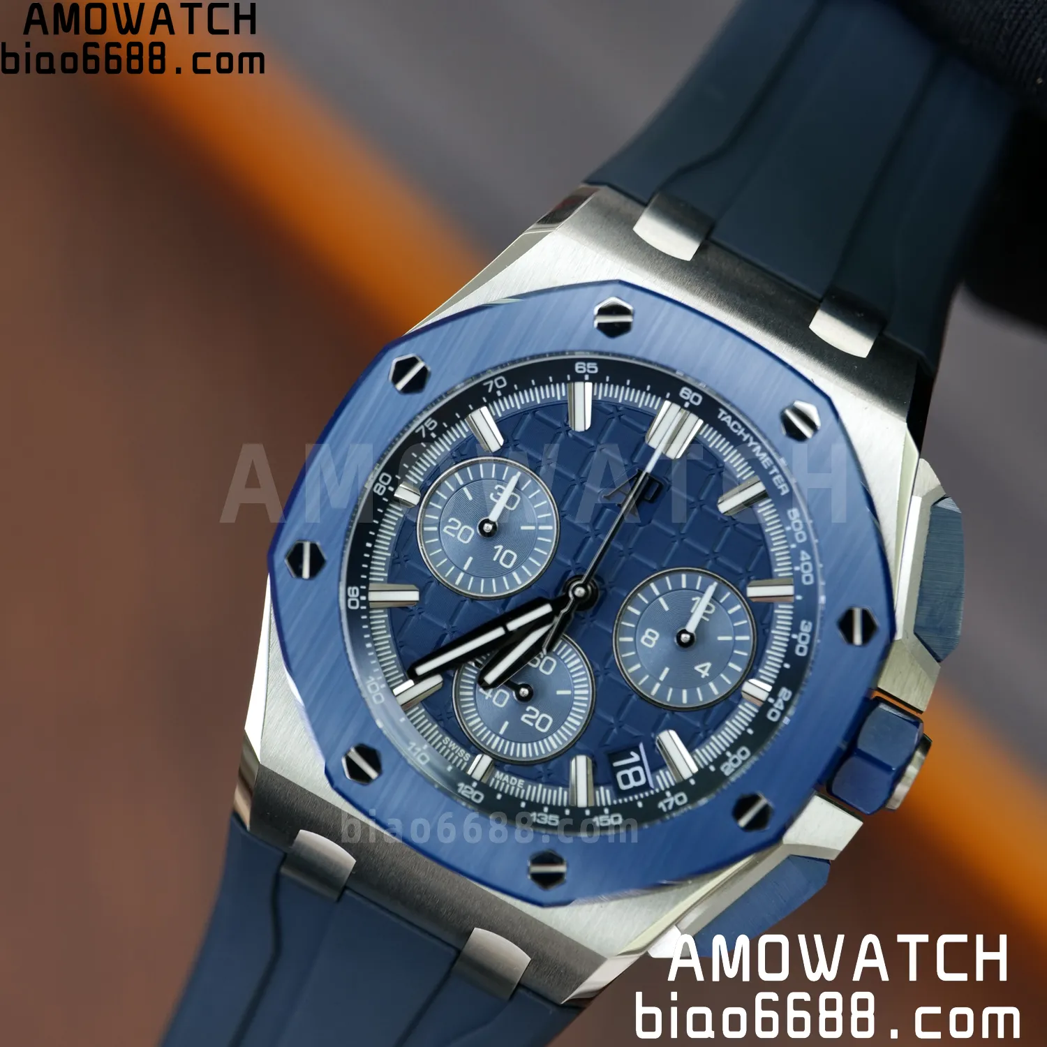 AP Royal Oak Offshore 43mm 26420so SS DDF 1:1 Best Edition Blue Dial on Blue Rubber Strap DD4401 Super Clone 82 5d1223335646d71 AMO Watch