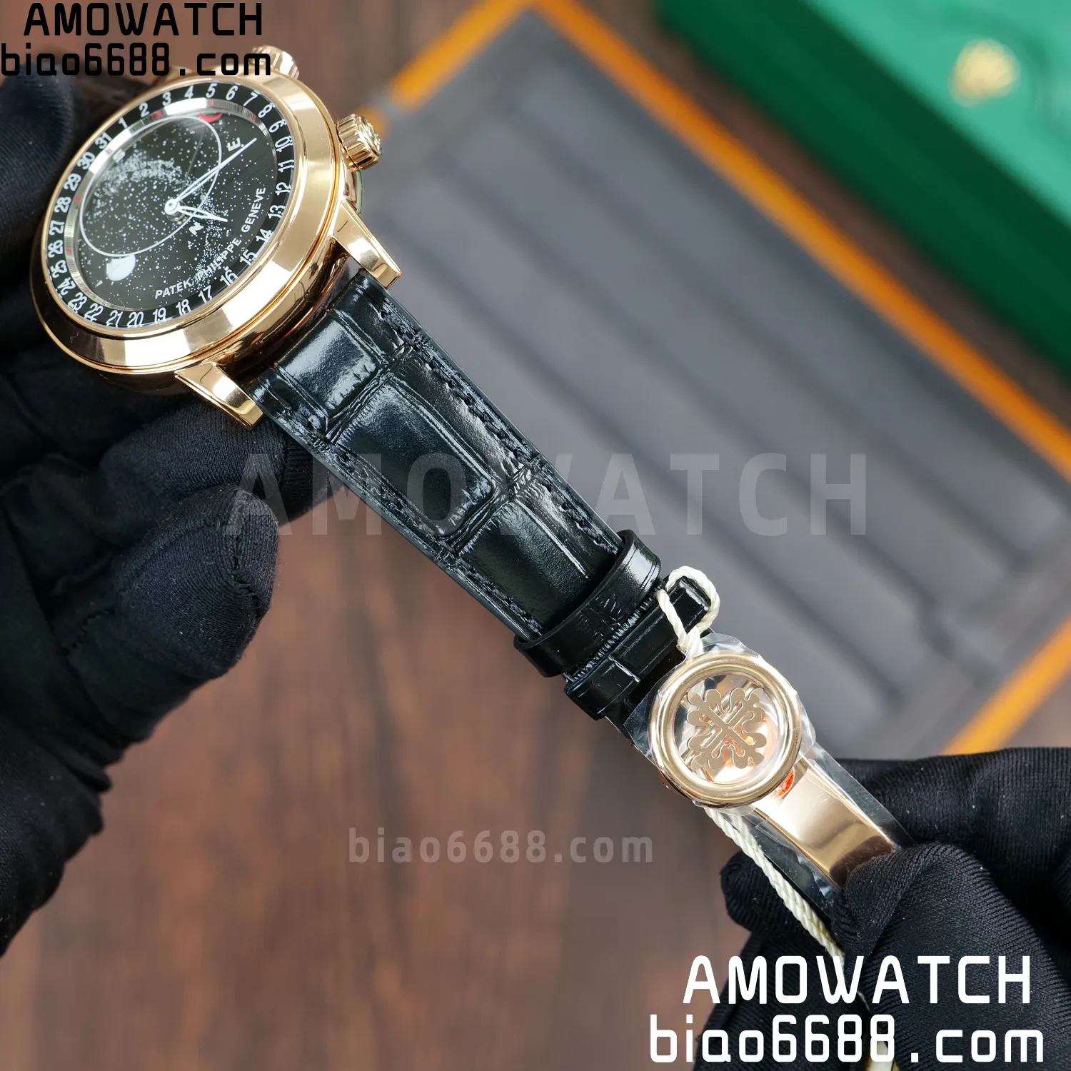 PP Grand Complications 6102P RG PPF 1:1 Best Edition Black Dial On Black Leather Strap Super Clone Asian 240 73 5d5b25c1add0e72 AMO Watch