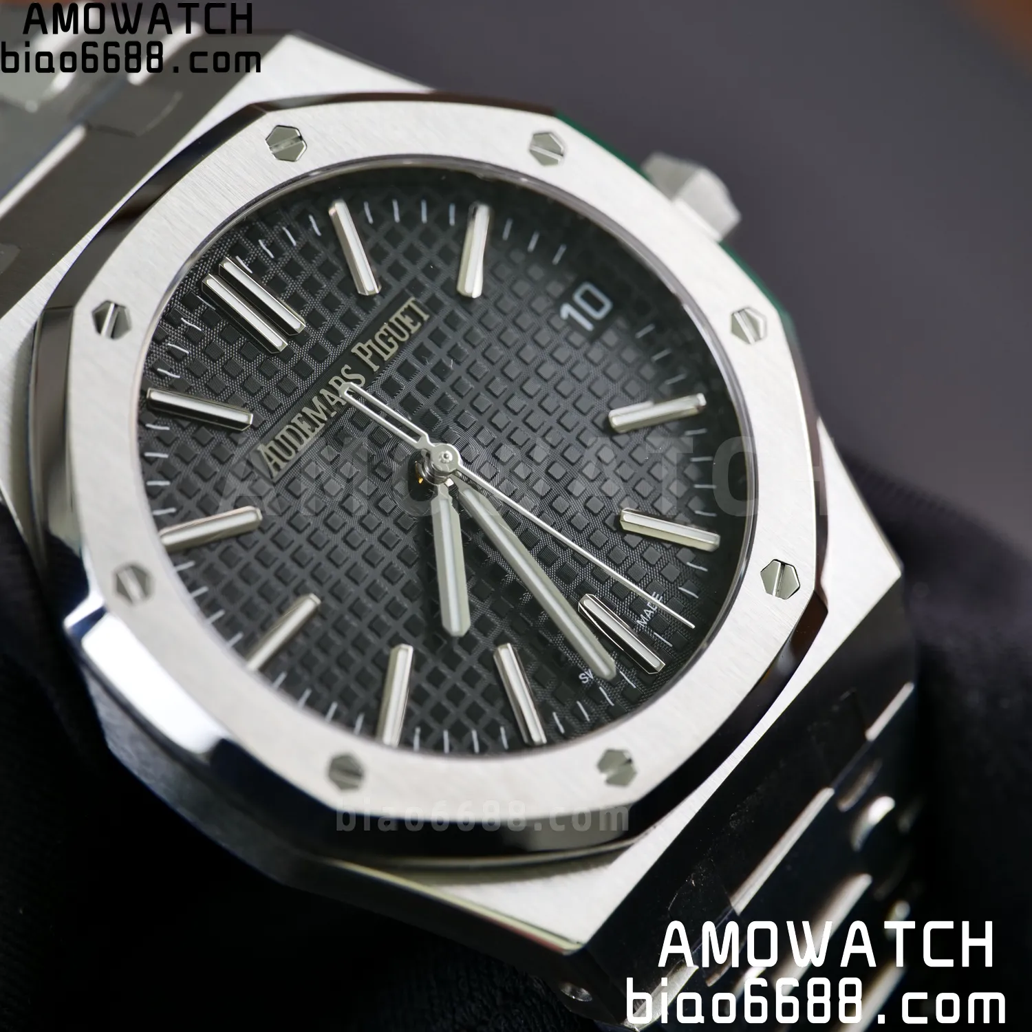 AP Royal Oak 41mm 15510ST SS APS Factory 1:1 Best Edition Black Dial on SS Bracelet SA4302 Super Clone (Free Sprung) 87 603dc716f2f47da 阿默表行AmoWatch