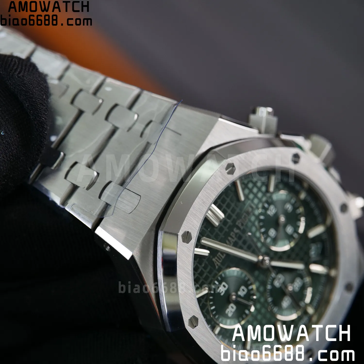 Royal Oak Chrono 26240 SS DDF 1:1 Best Edition Green Dial on SS Bracelet DD4401 Super Clone (50th Anniversary) 74 61fe1baee1ac91e AMO Watch