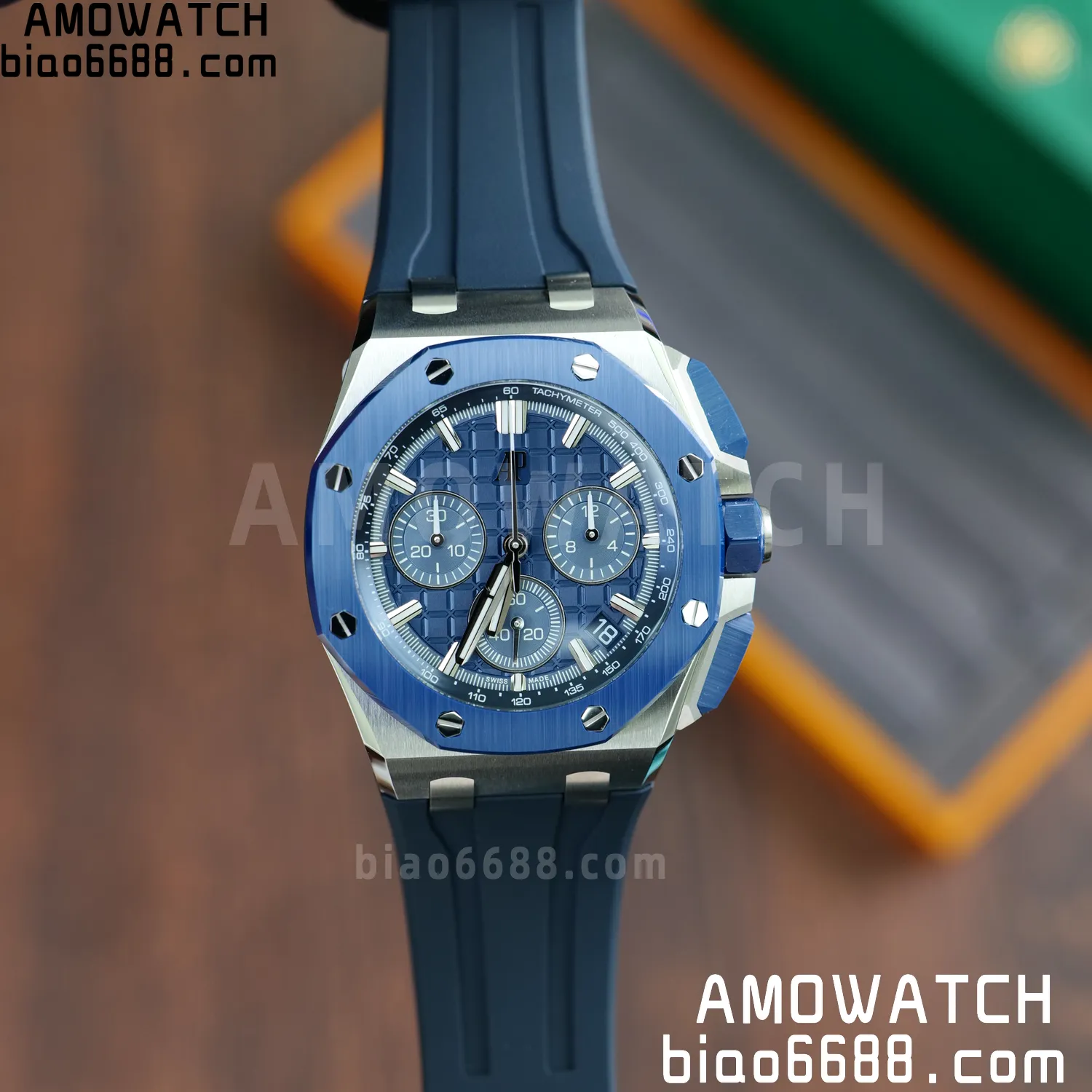 AP Royal Oak Offshore 43mm 26420so SS DDF 1:1 Best Edition Blue Dial on Blue Rubber Strap DD4401 Super Clone 69 67251566fd24036 AMO Watch