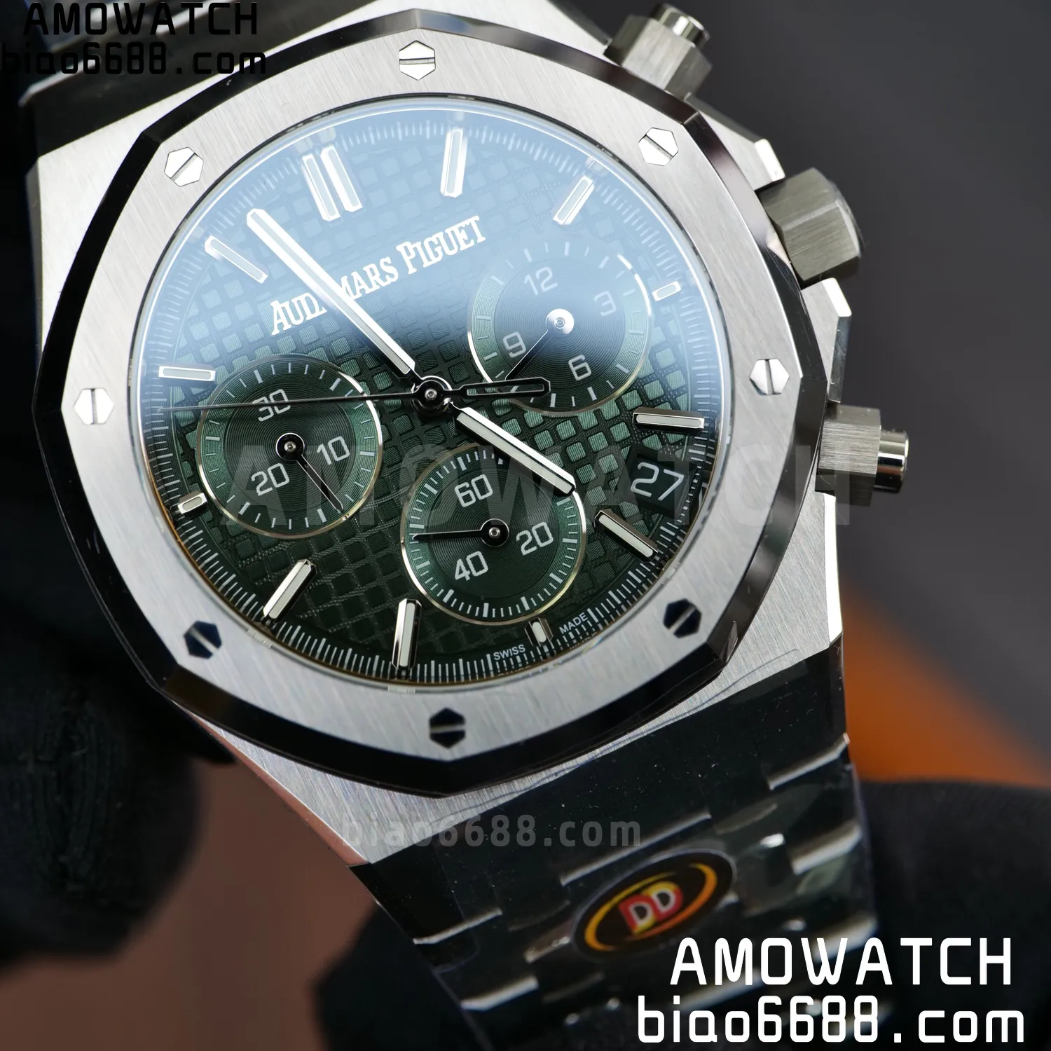 Royal Oak Chrono 26240 SS DDF 1:1 Best Edition Green Dial on SS Bracelet DD4401 Super Clone (50th Anniversary) 77 6b69e018ba75929 AMO Watch