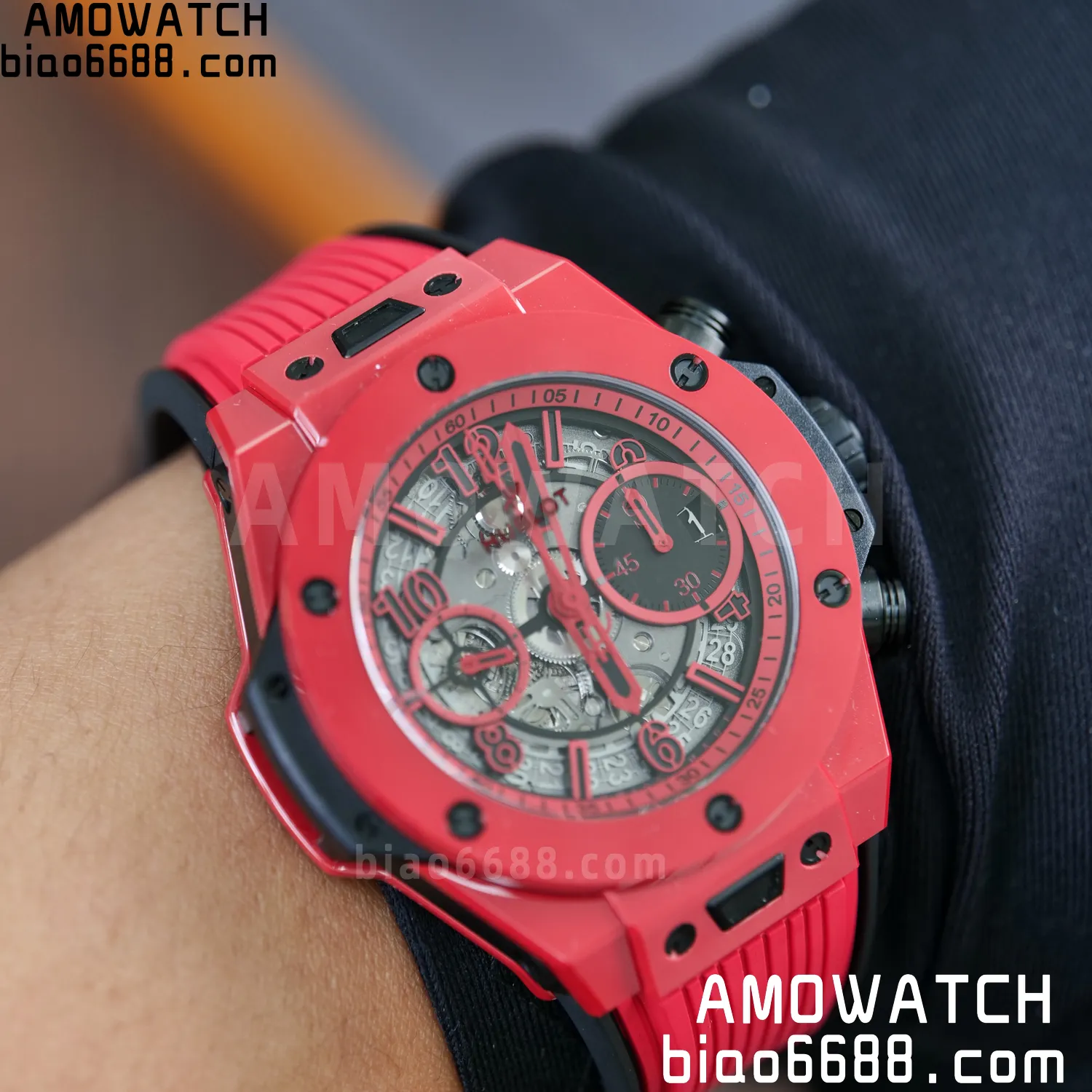 HUBLOT Big Bang Unico 441.CF.8513.RX 42mm BBF 1:1 Best Edition Red Ceramic 75 6b94ab24fbc64eb AMO Watch
