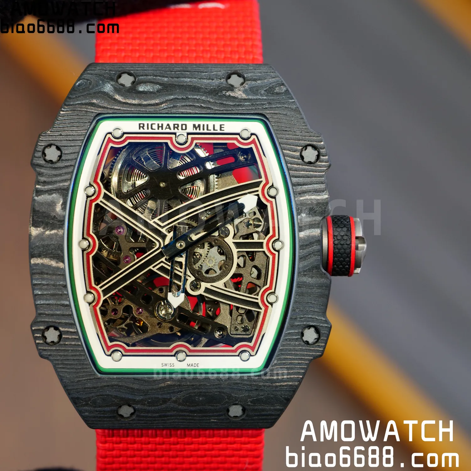 RICHARD MILLE RM67-02 Black NTPT Best Edition Italy Dial on Blue Nylon strap CRMA7 Clone V10 89 6c1012f215c97ac 阿默表行AmoWatch