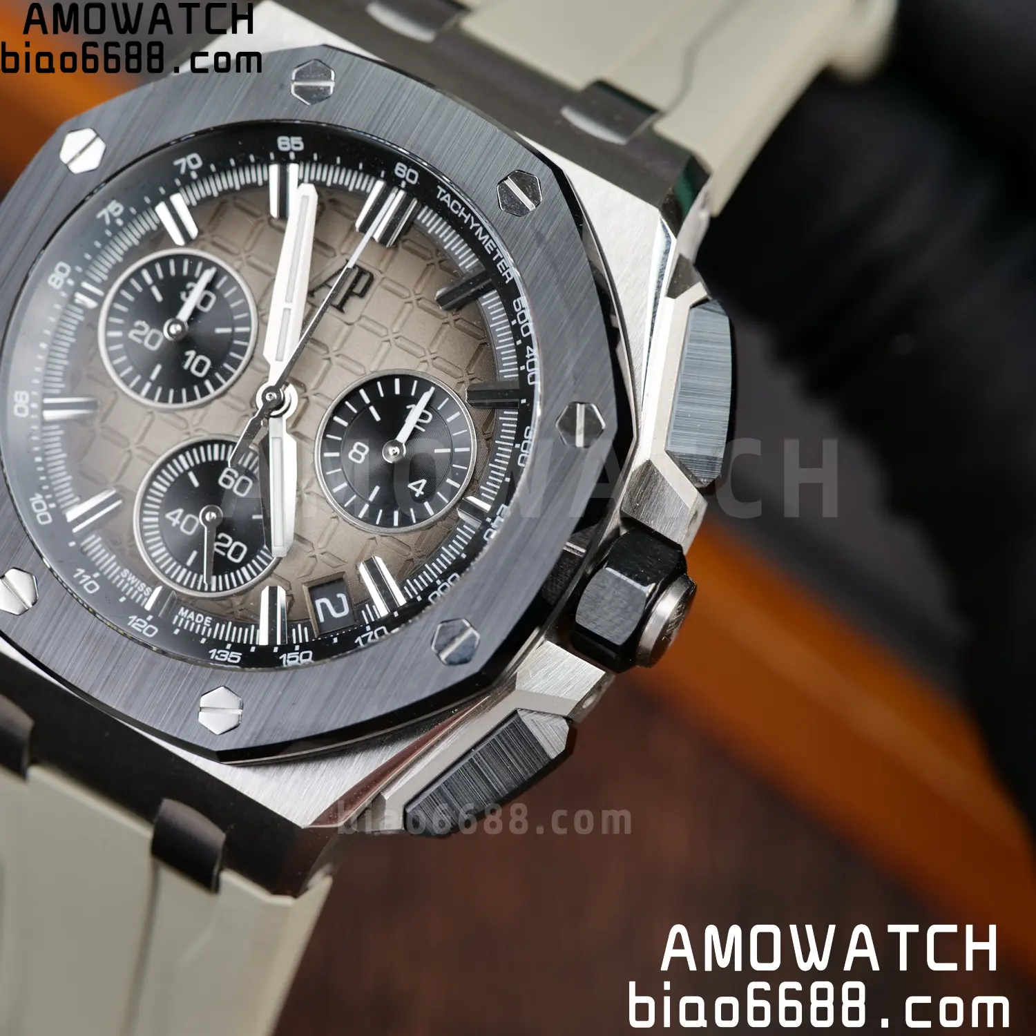 AP Royal Oak Offshore 43mm 26420so SS DDF 1:1 Best Edition Smoked Dial on Gray Rubber Strap DD4401 Super Clone 83 6e833e38edd2a8a 阿默表行AmoWatch