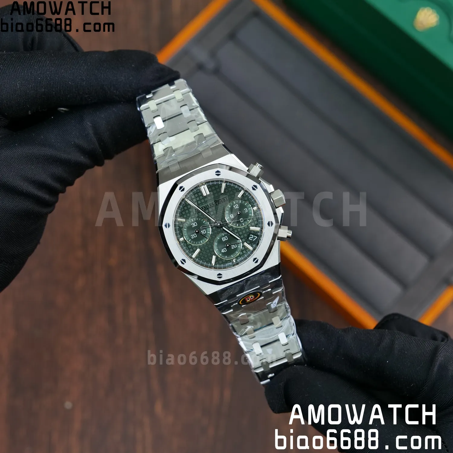 Royal Oak Chrono 26240 SS DDF 1:1 Best Edition Green Dial on SS Bracelet DD4401 Super Clone (50th Anniversary) 61 6f4a90b44b76ac1 AMO Watch