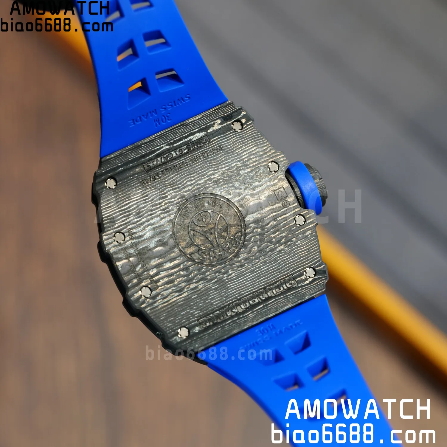 RICHARD MILLE RM035 RM35-01 Black Carbon ZF 1:1 Best Edition Blue Rubber Strap Clone RMUL3 80 70495d48f39b9bb AMO Watch