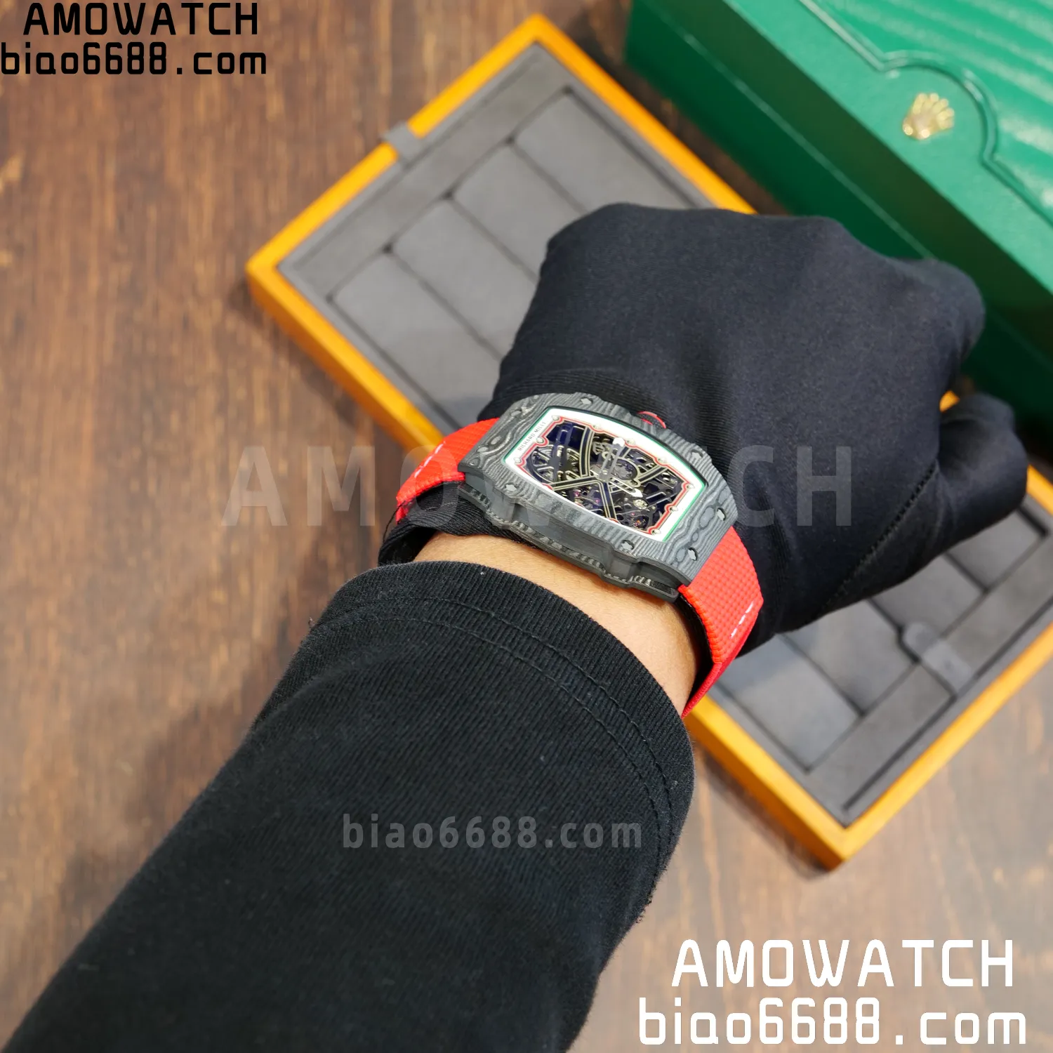 RICHARD MILLE RM67-02 Black NTPT Best Edition Italy Dial on Blue Nylon strap CRMA7 Clone V10 111 78f759689ca7d85 阿默表行AmoWatch