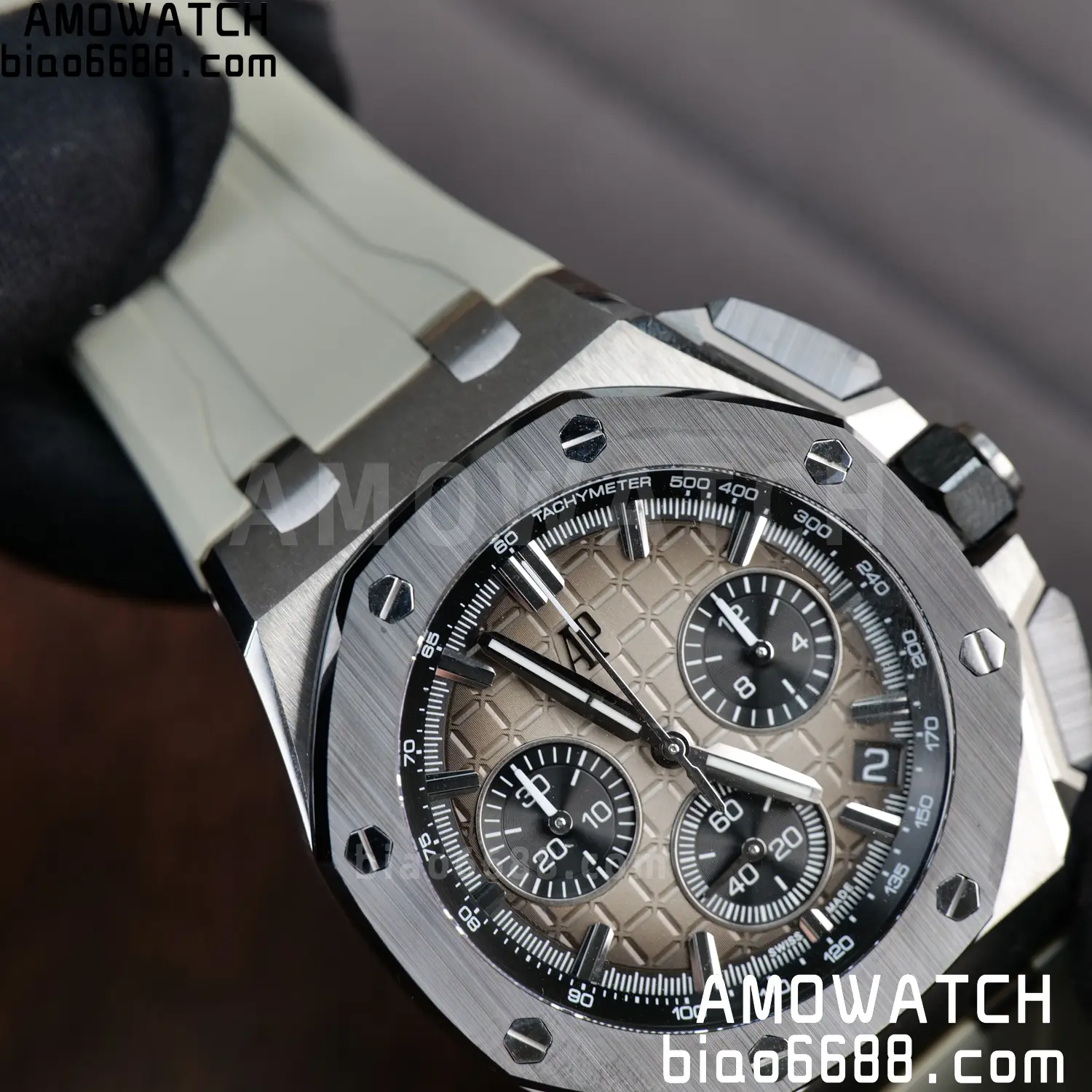 AP Royal Oak Offshore 43mm 26420so SS DDF 1:1 Best Edition Smoked Dial on Gray Rubber Strap DD4401 Super Clone 87 821e32ee89cf156 阿默表行AmoWatch