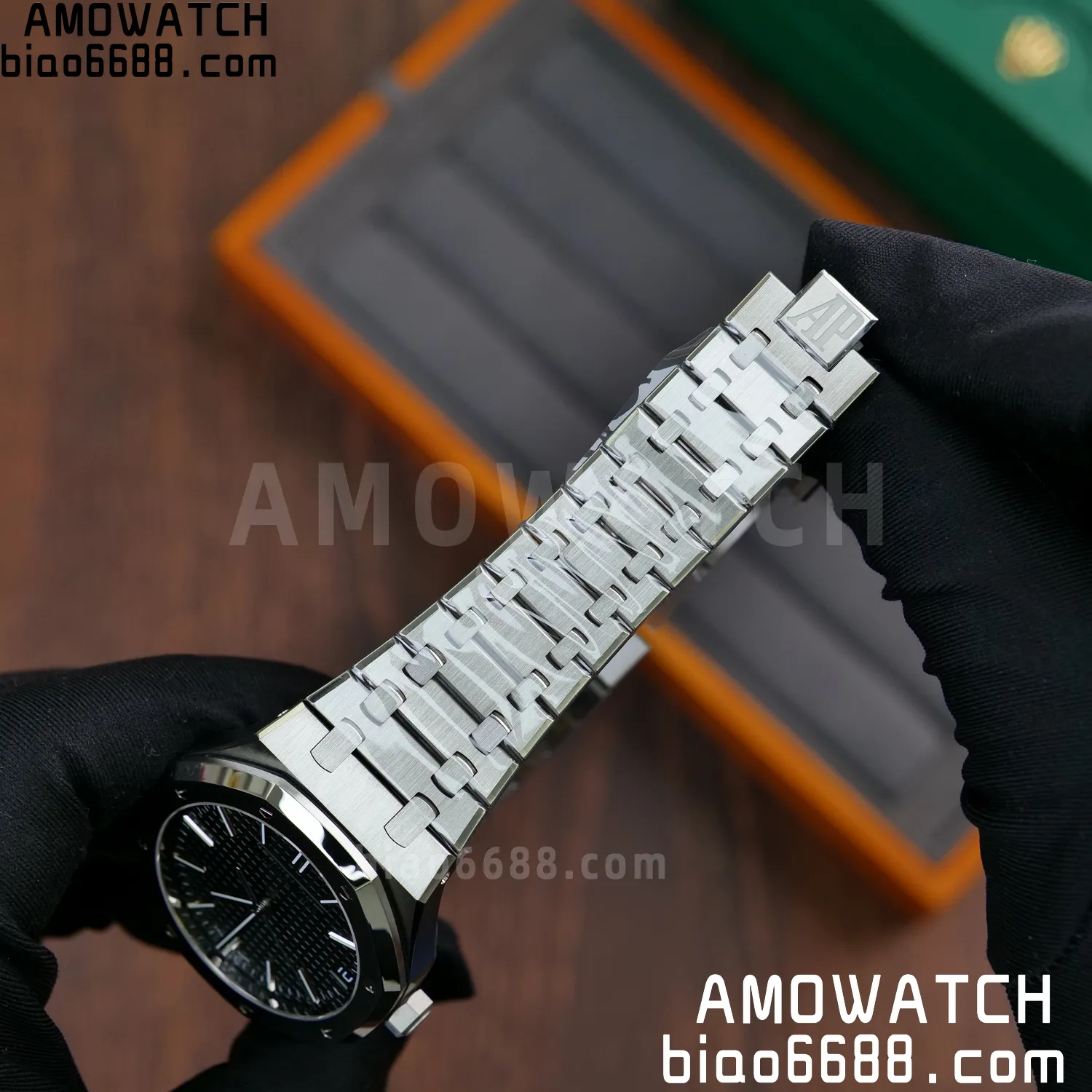 AP Royal Oak 41mm 15510ST SS APS Factory 1:1 Best Edition Black Dial on SS Bracelet SA4302 Super Clone (Free Sprung) 72 82a466170ed7177 阿默表行AmoWatch