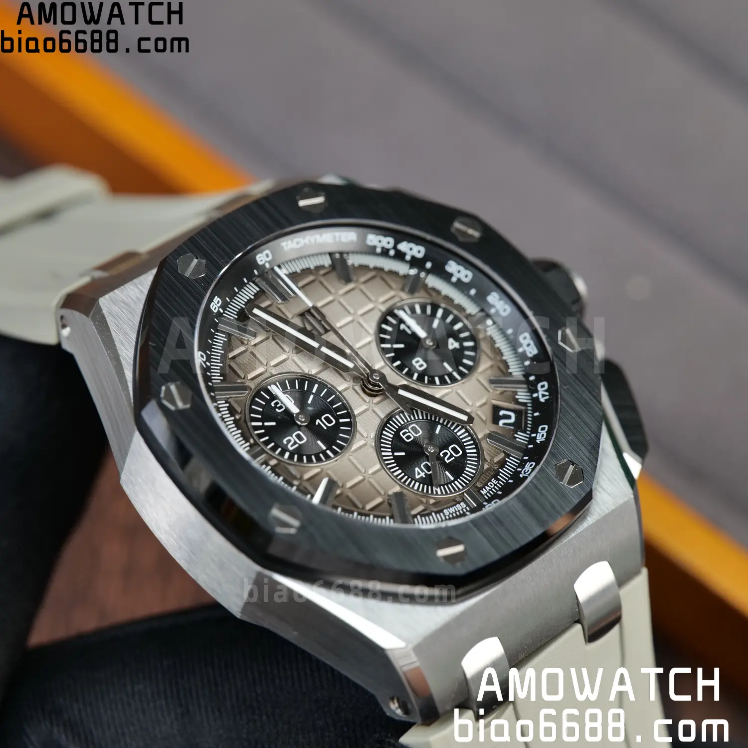 AP Royal Oak Offshore 43mm 26420so SS DDF 1:1 Best Edition Smoked Dial on Gray Rubber Strap DD4401 Super Clone 85 856bbe9771cc2b5 阿默表行AmoWatch