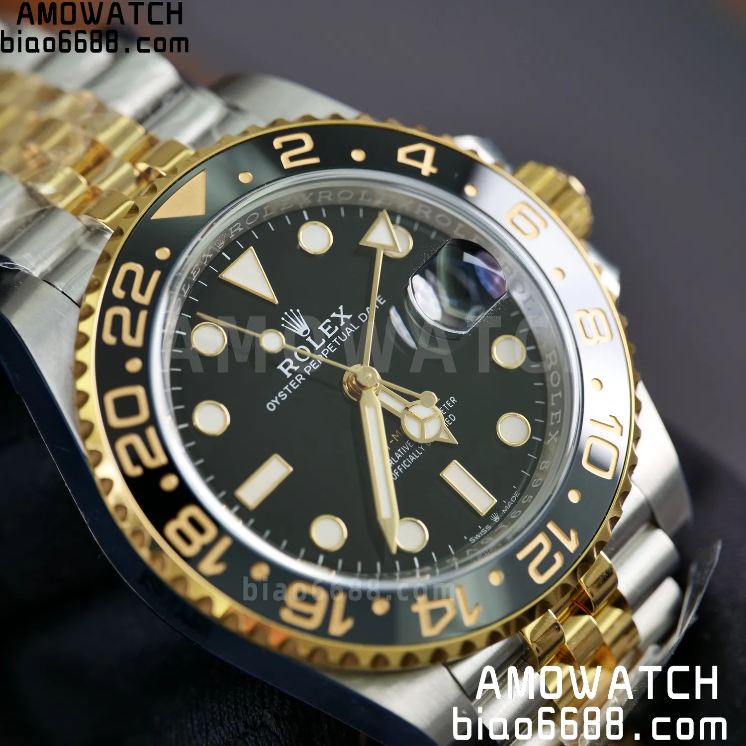 Rolex GMT-Master II 126713 GRNR ARF 1:1 Best Edition on Black Dial SS/YG Bracelet Super Clone DD3285 73 891654dd2874878 阿默表行AmoWatch