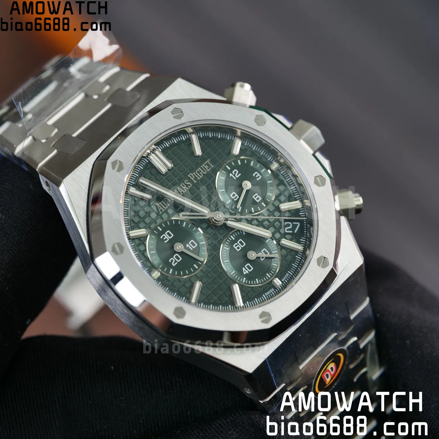 Royal Oak Chrono 26240 SS DDF 1:1 Best Edition Green Dial on SS Bracelet DD4401 Super Clone (50th Anniversary) 72 897819ae848708f AMO Watch