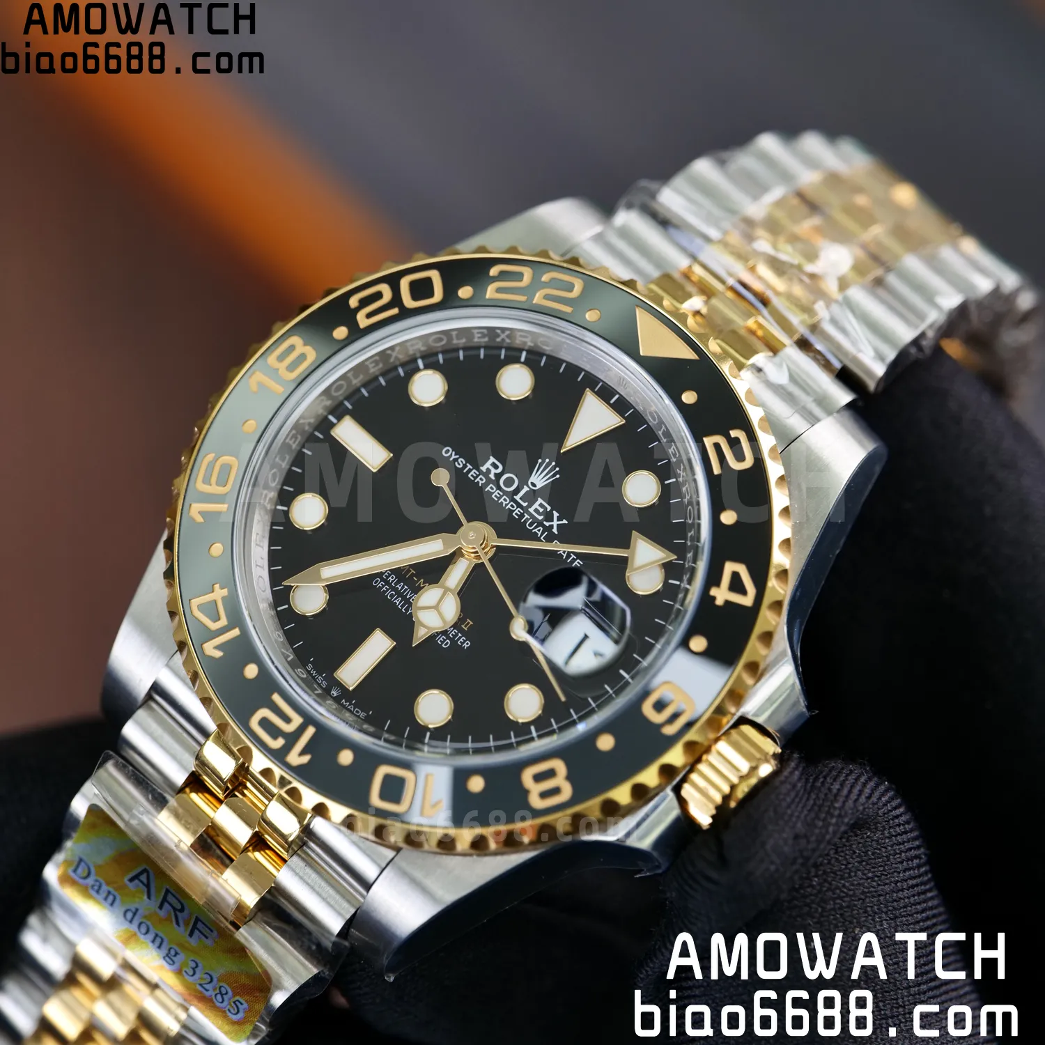 Rolex GMT-Master II 126713 GRNR ARF 1:1 Best Edition on Black Dial SS/YG Bracelet Super Clone DD3285 68 8cb238204236041 阿默表行AmoWatch