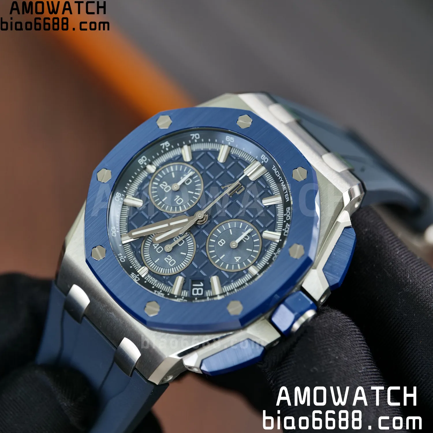 AP Royal Oak Offshore 43mm 26420so SS DDF 1:1 Best Edition Blue Dial on Blue Rubber Strap DD4401 Super Clone 76 8cf88611b2e528a AMO Watch