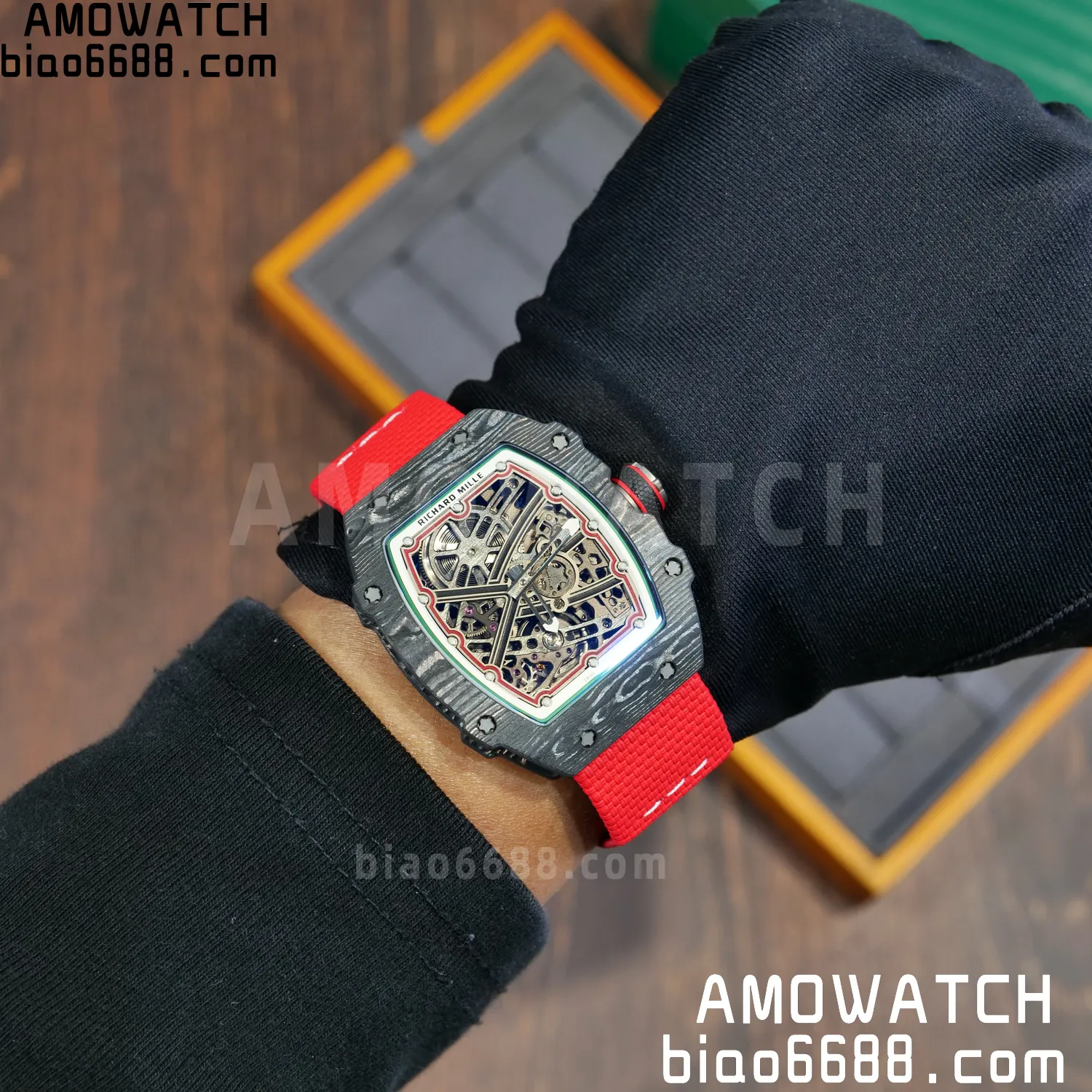 RICHARD MILLE RM67-02 Black NTPT Best Edition Italy Dial on Blue Nylon strap CRMA7 Clone V10 110 9094173eb280681 阿默表行AmoWatch