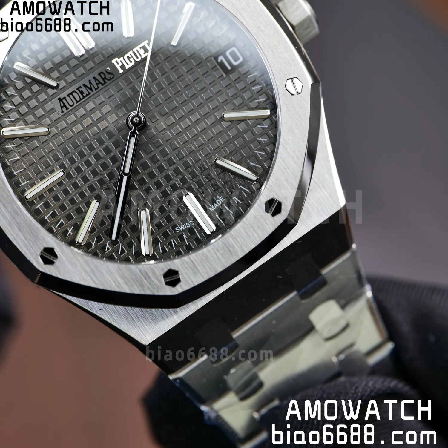 AP Royal Oak 41mm 15510ST SS APS Factory 1:1 Best Edition Black Dial on SS Bracelet SA4302 Super Clone (Free Sprung) 87 915a9d2e386046b 阿默表行AmoWatch