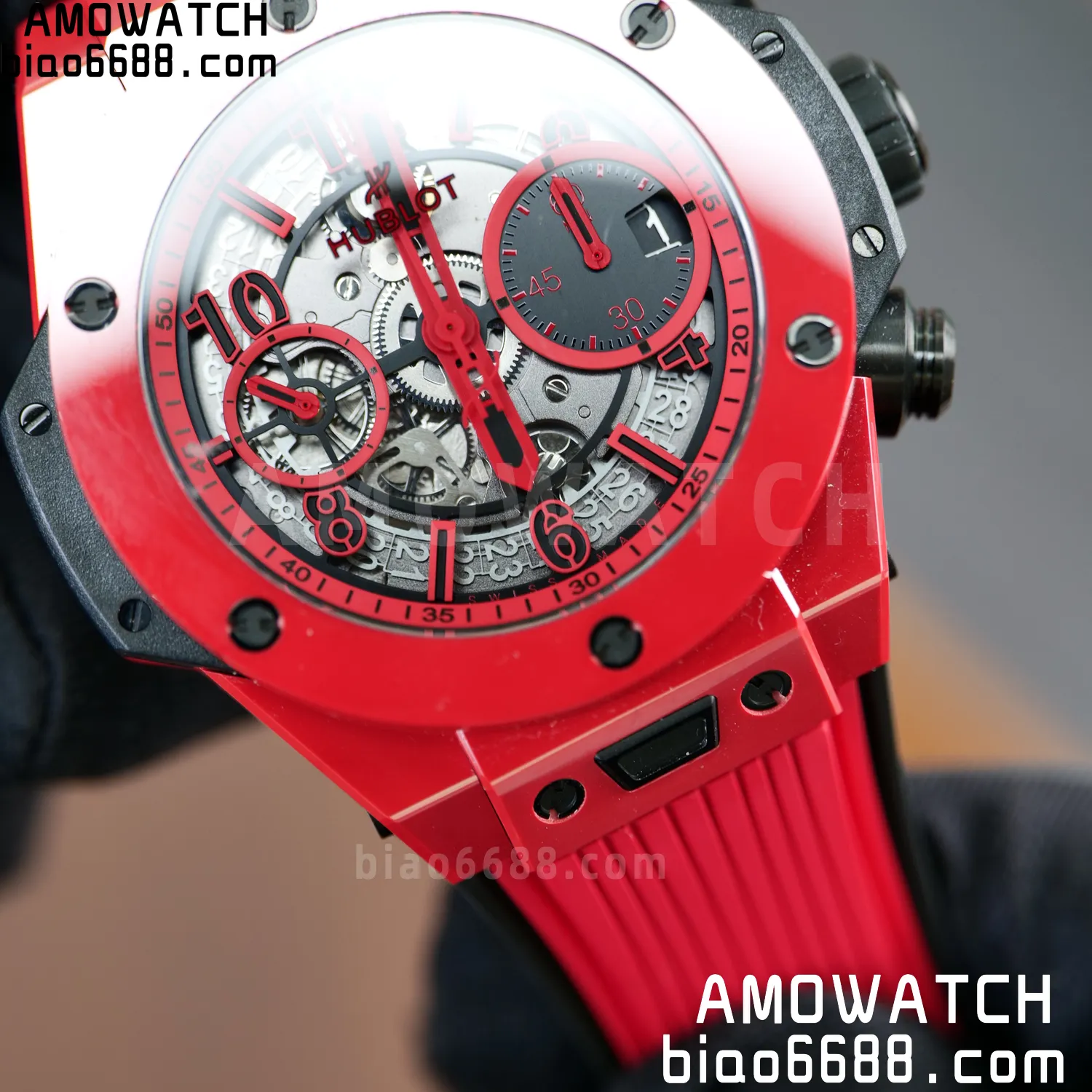 HUBLOT Big Bang Unico 441.CF.8513.RX 42mm BBF 1:1 Best Edition Red Ceramic 66 9326405439d665b AMO Watch