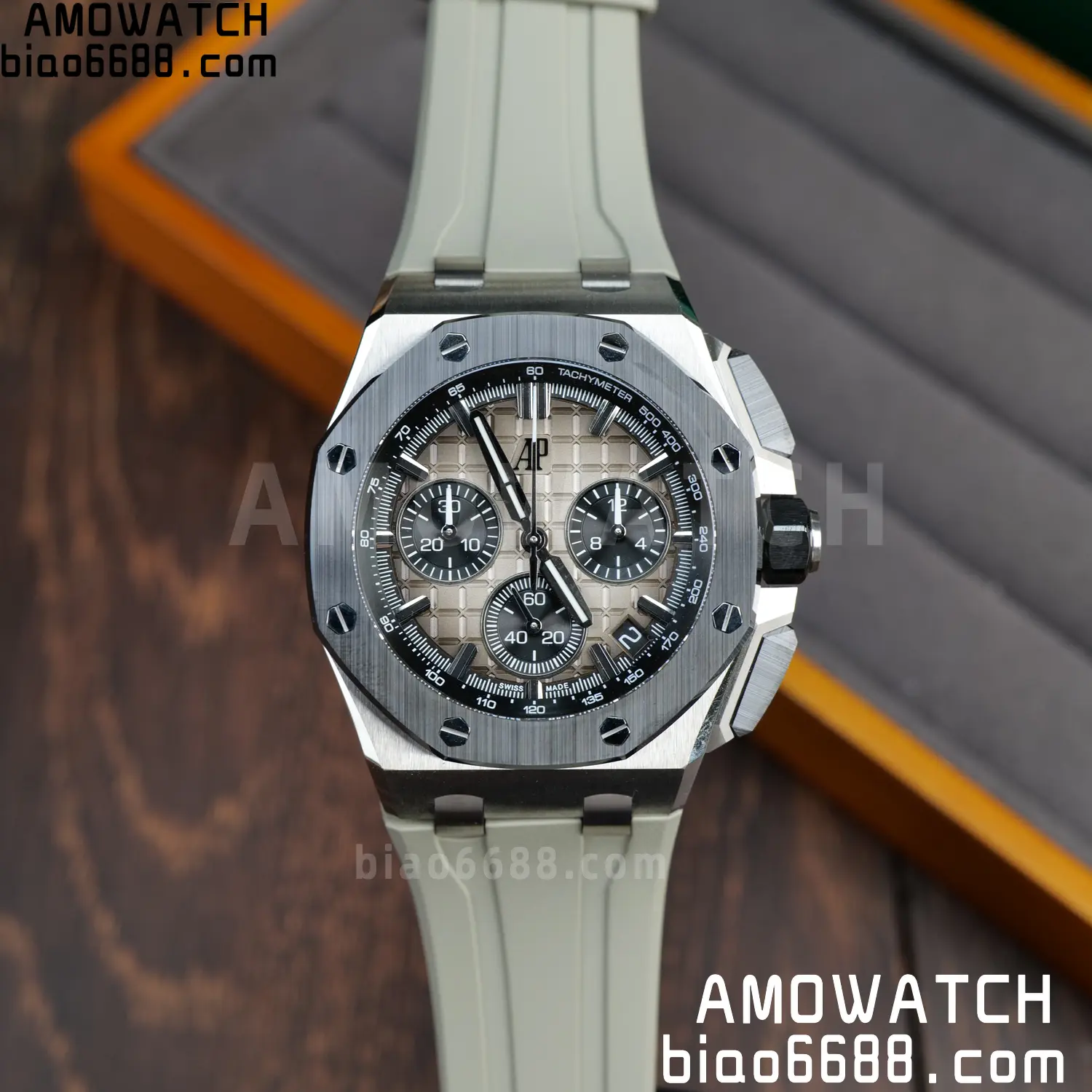 AP Royal Oak Offshore 43mm 26420so SS DDF 1:1 Best Edition Smoked Dial on Gray Rubber Strap DD4401 Super Clone 77 9326b3ace2e4f2c 阿默表行AmoWatch