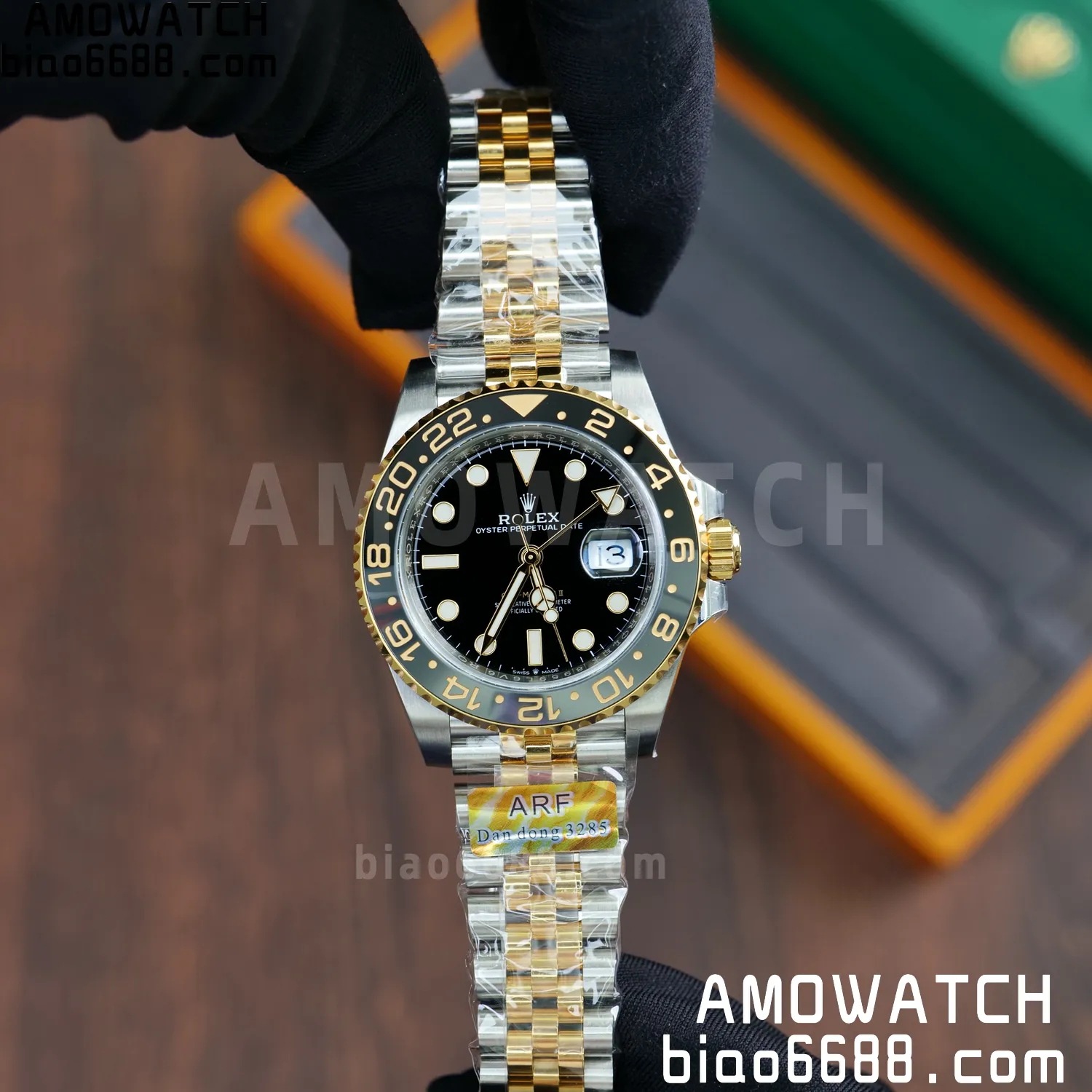 Rolex GMT-Master II 126713 GRNR ARF 1:1 Best Edition on Black Dial SS/YG Bracelet Super Clone DD3285 61 93734804332f608 阿默表行AmoWatch