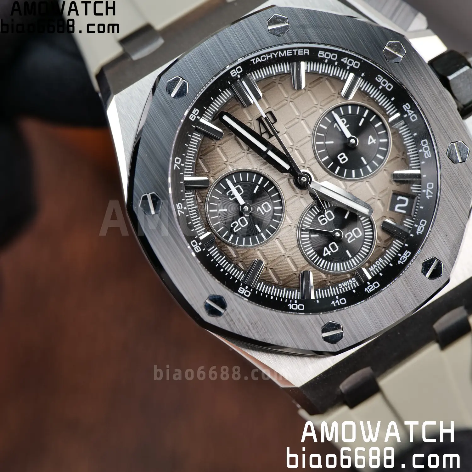 AP Royal Oak Offshore 43mm 26420so SS DDF 1:1 Best Edition Smoked Dial on Gray Rubber Strap DD4401 Super Clone 88 942c9a141d90235 阿默表行AmoWatch