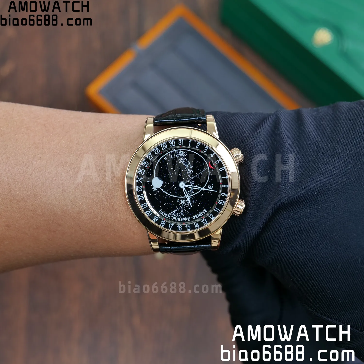PP Grand Complications 6102P RG PPF 1:1 Best Edition Black Dial On Black Leather Strap Super Clone Asian 240 99 95a9994418b85be AMO Watch