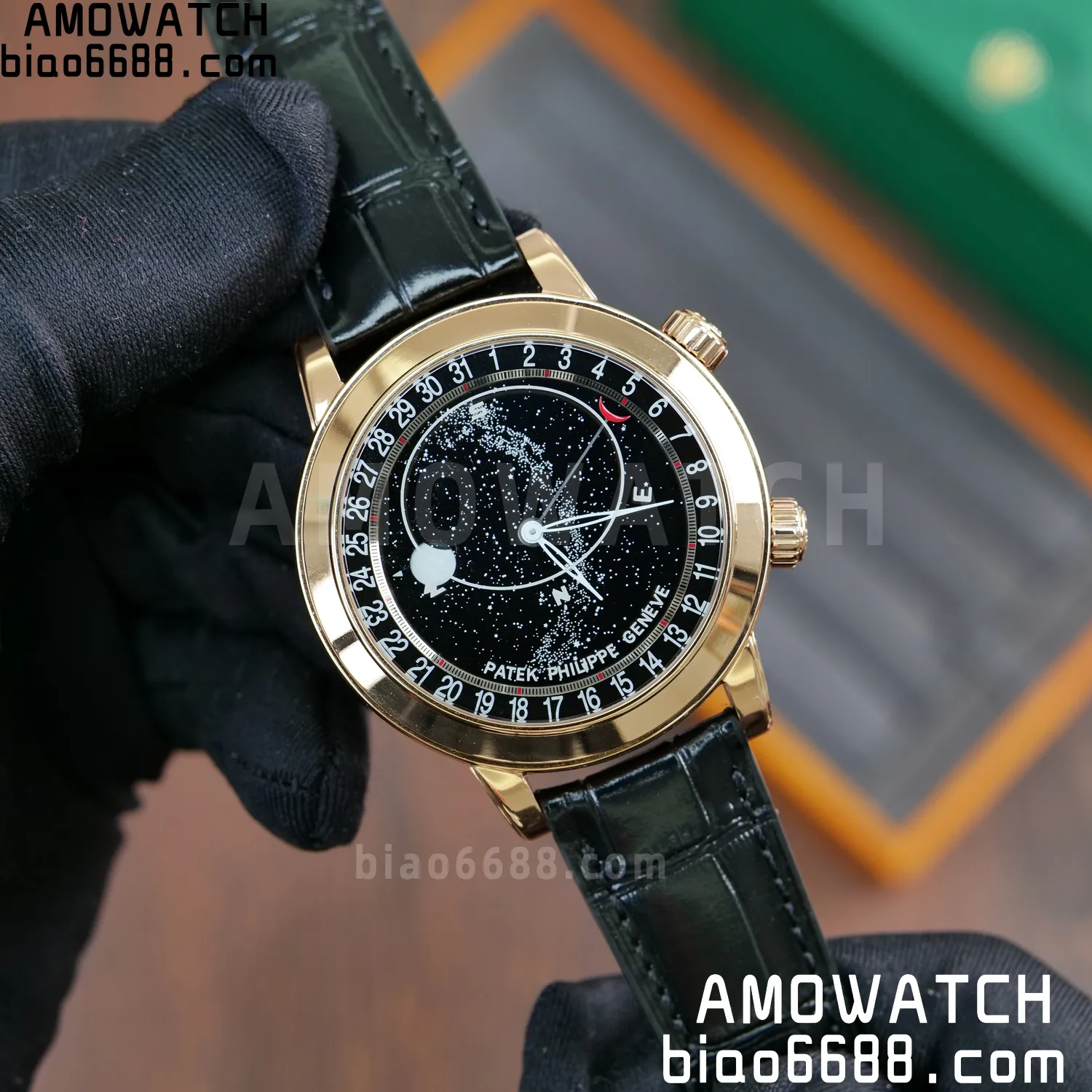 PP Grand Complications 6102P RG PPF 1:1 Best Edition Black Dial On Black Leather Strap Super Clone Asian 240 70 9627fb05948fc20 AMO Watch